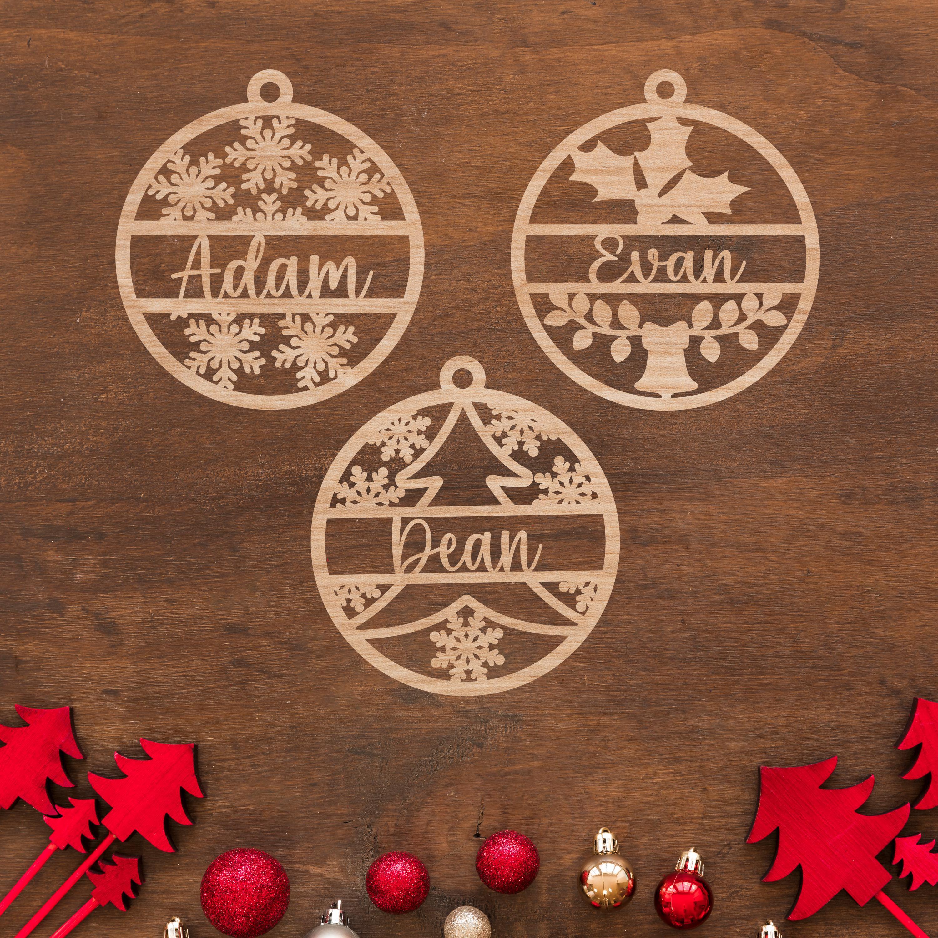 Personalized Wooden Snowflake Ornament: Engraved Christmas Keepsake Personalized Wooden Snowflake Ornament: Engraved Christmas Keepsake