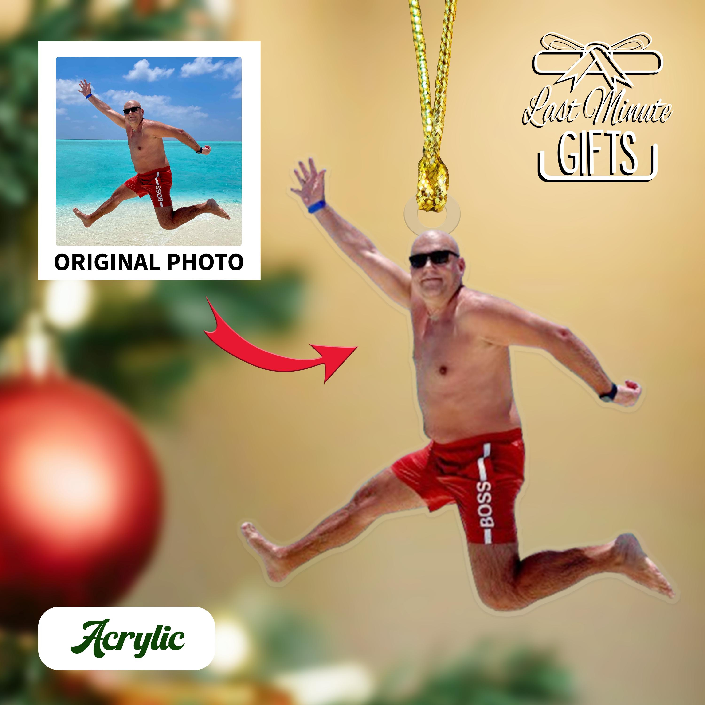 Funny Christmas Photo Ornament: Custom Acrylic Picture Ornament Funny Christmas Photo Ornament: Custom Acrylic Picture Ornament