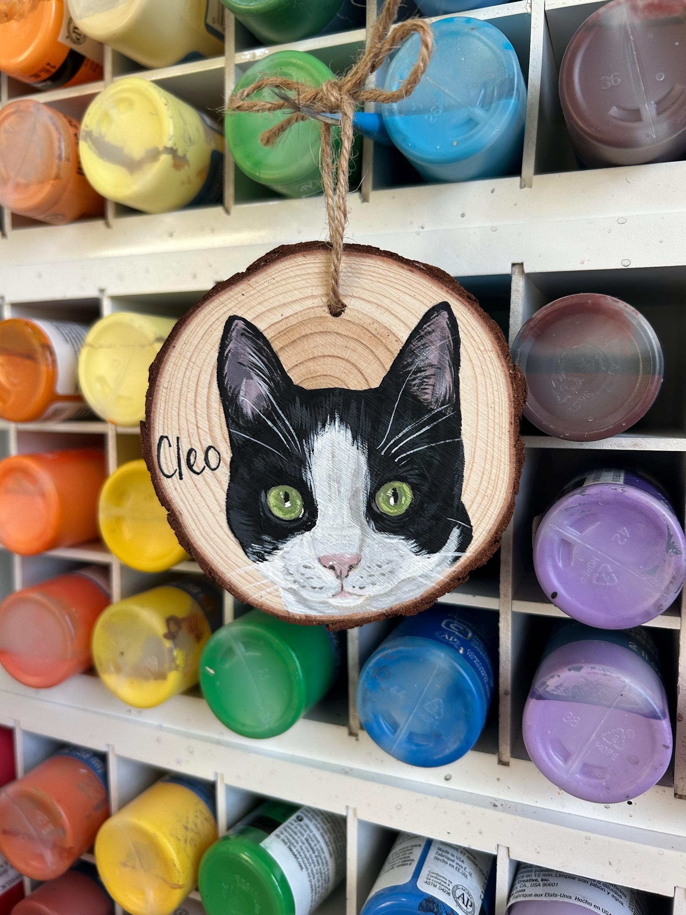 Custom Hand-Painted Pet Portrait on Wood Slice Ornament - Personalized Memorial Christmas Keepsake 2 - MeasureMason Custom Hand-Painted Pet Portrait on Wood Slice Ornament - Personalized Memorial Christmas Keepsake 2