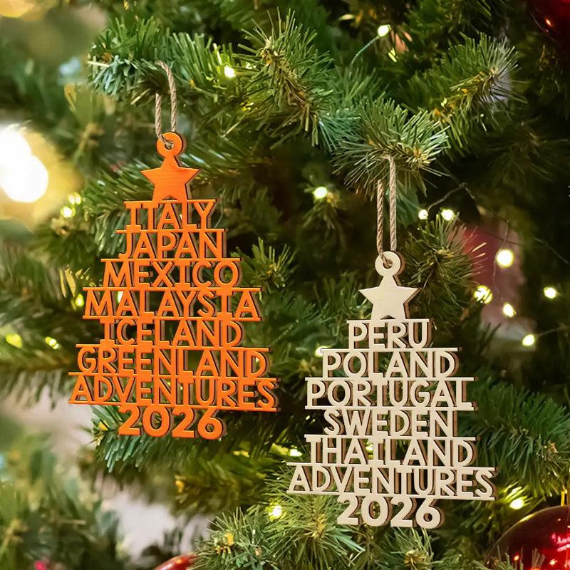 Personalized Travel-Themed Wooden Christmas Ornament with Custom Photo & Text 4 - MeasureMason Personalized Travel-Themed Wooden Christmas Ornament with Custom Photo & Text 4
