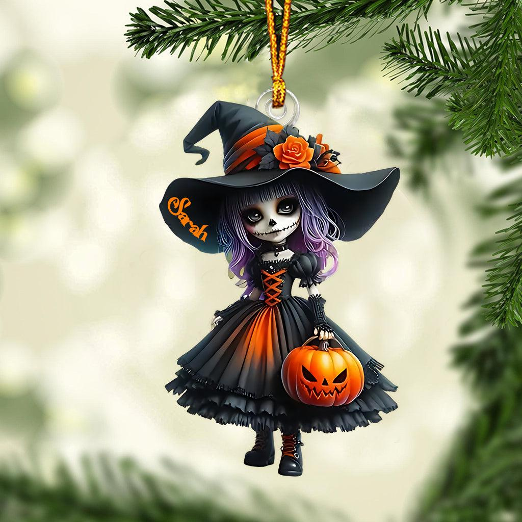 Personalized Little Witch Ornament Custom Acrylic Tree Decor Wiccan Halloween Gift 1 - MeasureMason Personalized Little Witch Ornament Custom Acrylic Tree Decor Wiccan Halloween Gift 1
