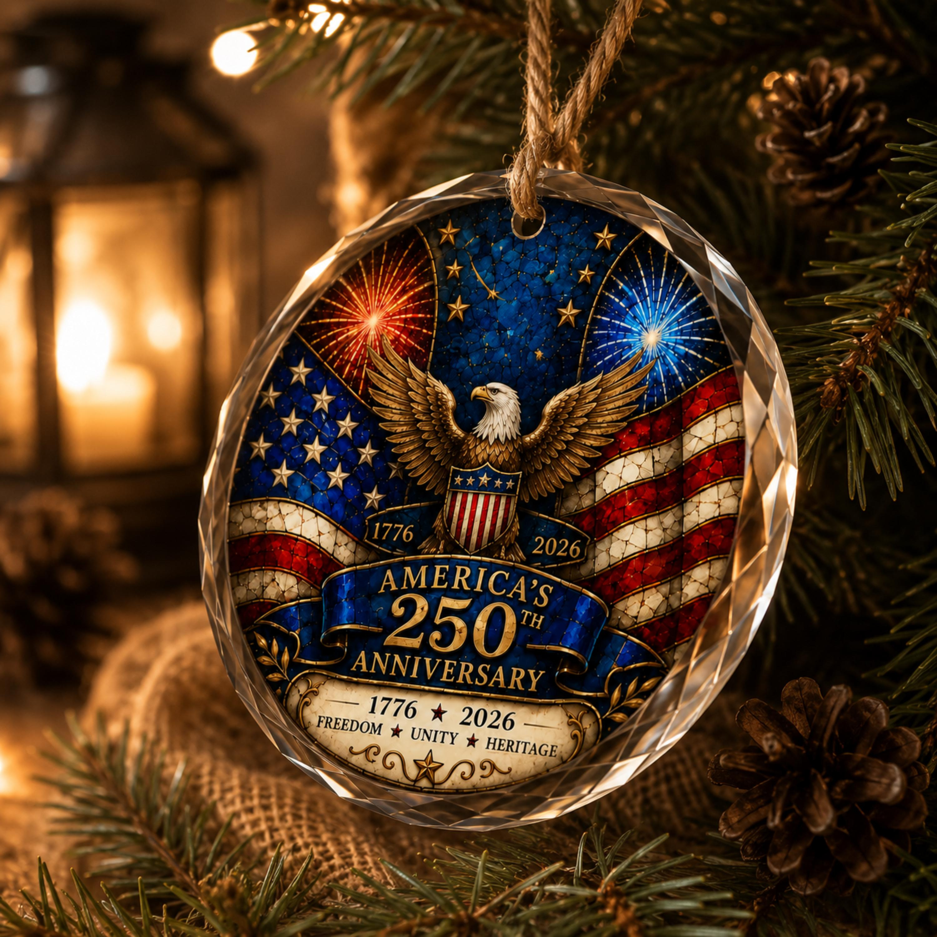 Patriotic Glass Christmas Ornament - Commemorative Holiday Tree Decor 4 - MeasureMason Patriotic Glass Christmas Ornament - Commemorative Holiday Tree Decor 4