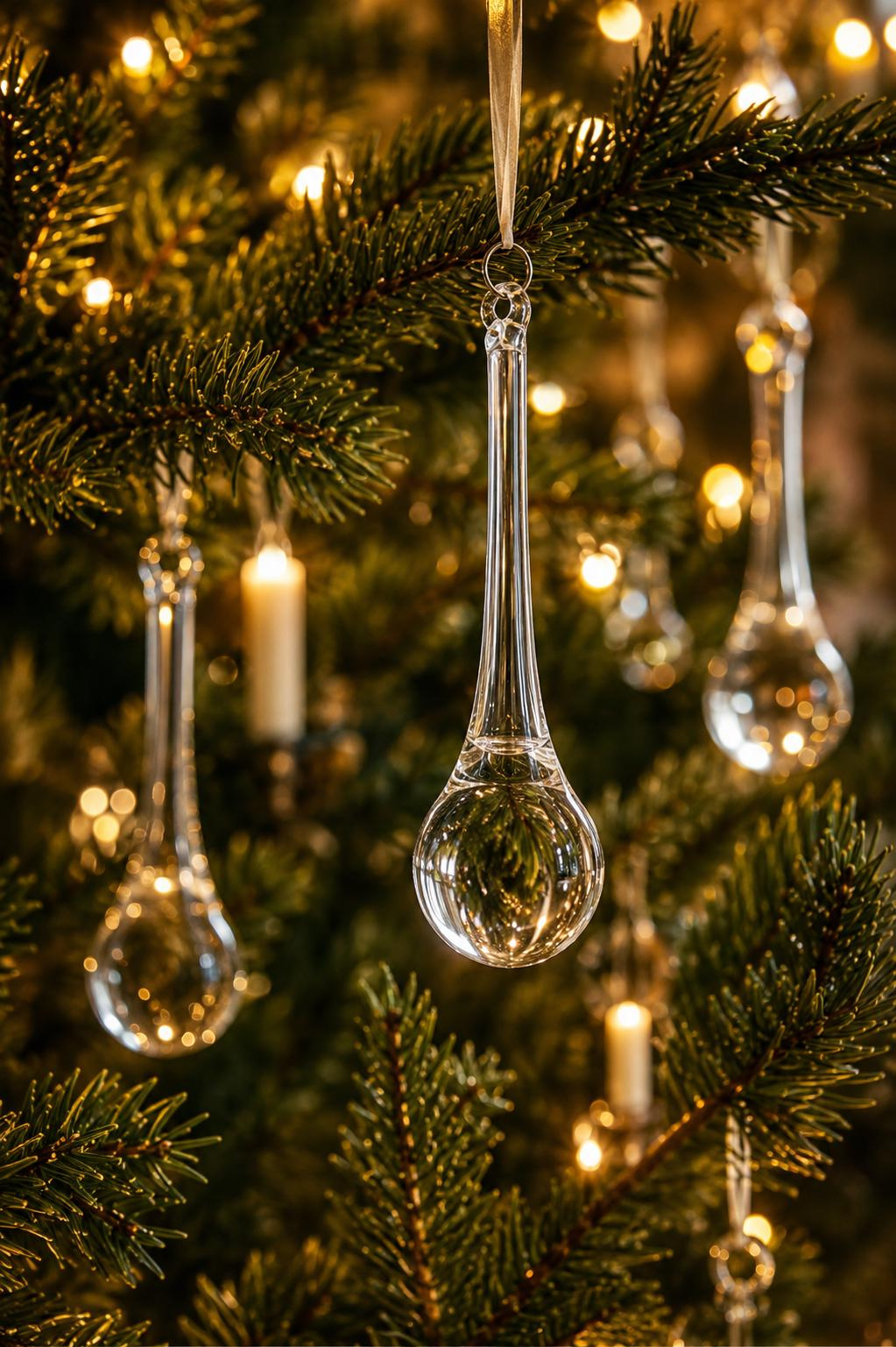 20 PCS Hand Blown Glass Teardrop Ornament, Clear Christmas Tree Decor, Year-Round Hanging Accent 20 PCS Hand Blown Glass Teardrop Ornament, Clear Christmas Tree Decor, Year-Round Hanging Accent