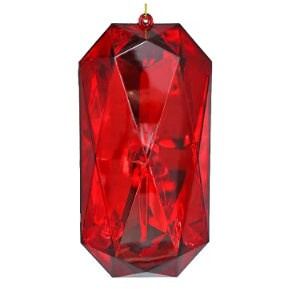 8.5" Acrylic Jewel Christmas Ornament with Wreath Attachment 1
