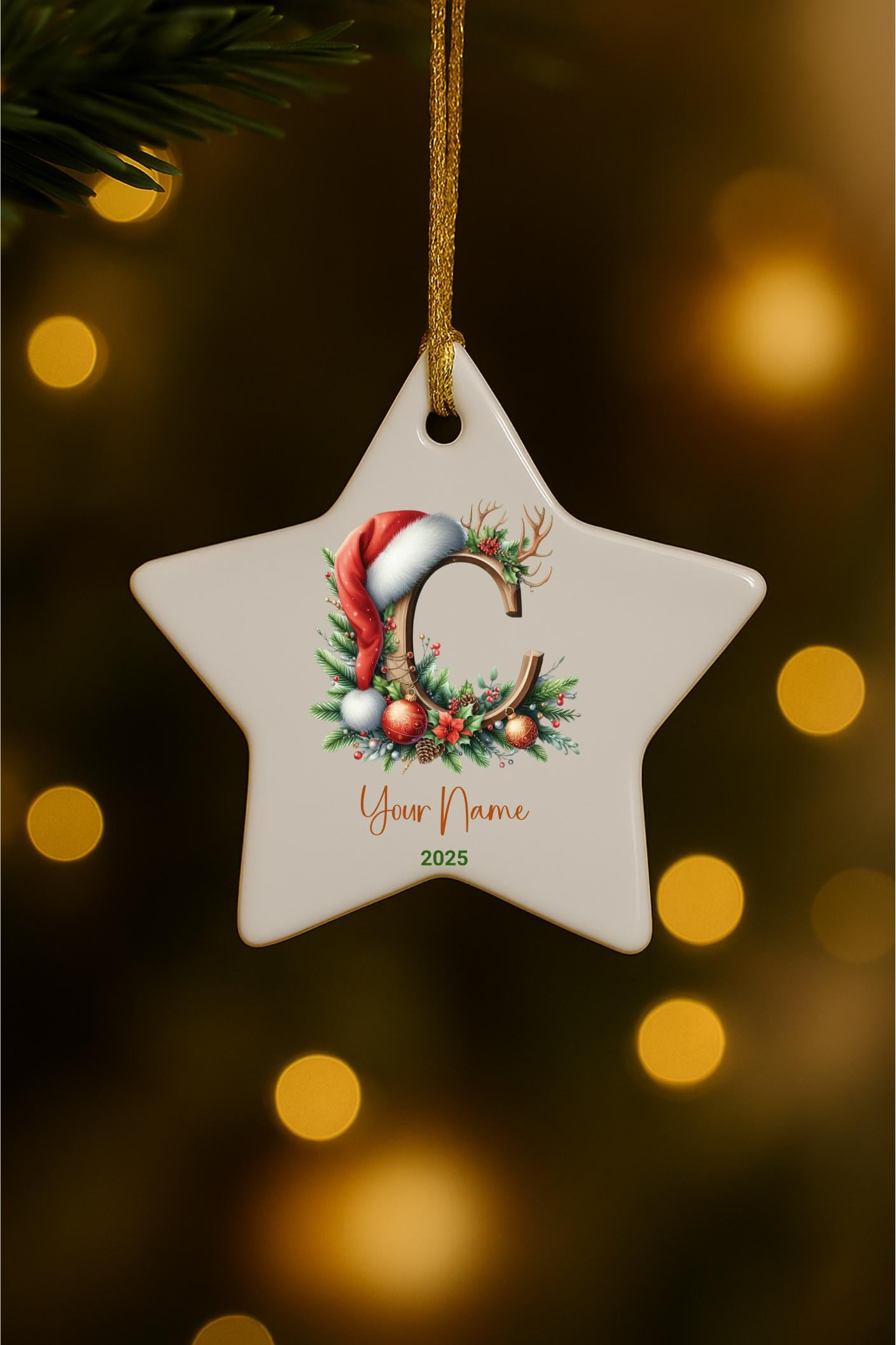 Personalized Monogram Family Ornament – Custom Initial & Year Keepsake Gift 2 - MeasureMason Personalized Monogram Family Ornament – Custom Initial & Year Keepsake Gift 2