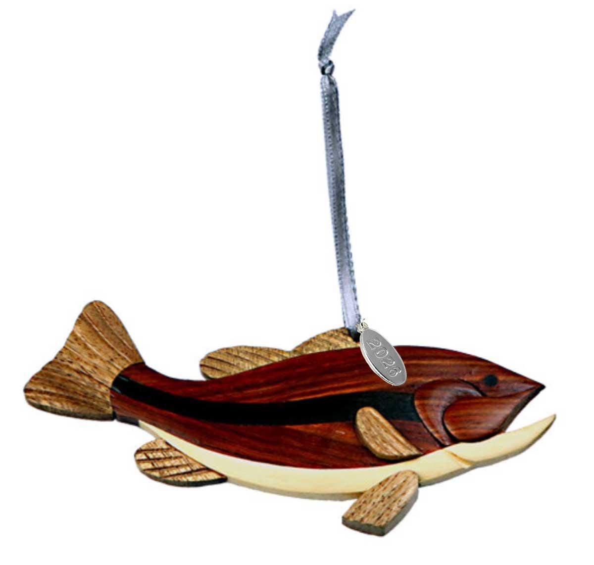 Handcrafted Bass Fish Christmas Ornament 2026 - Fishing Lover Gift