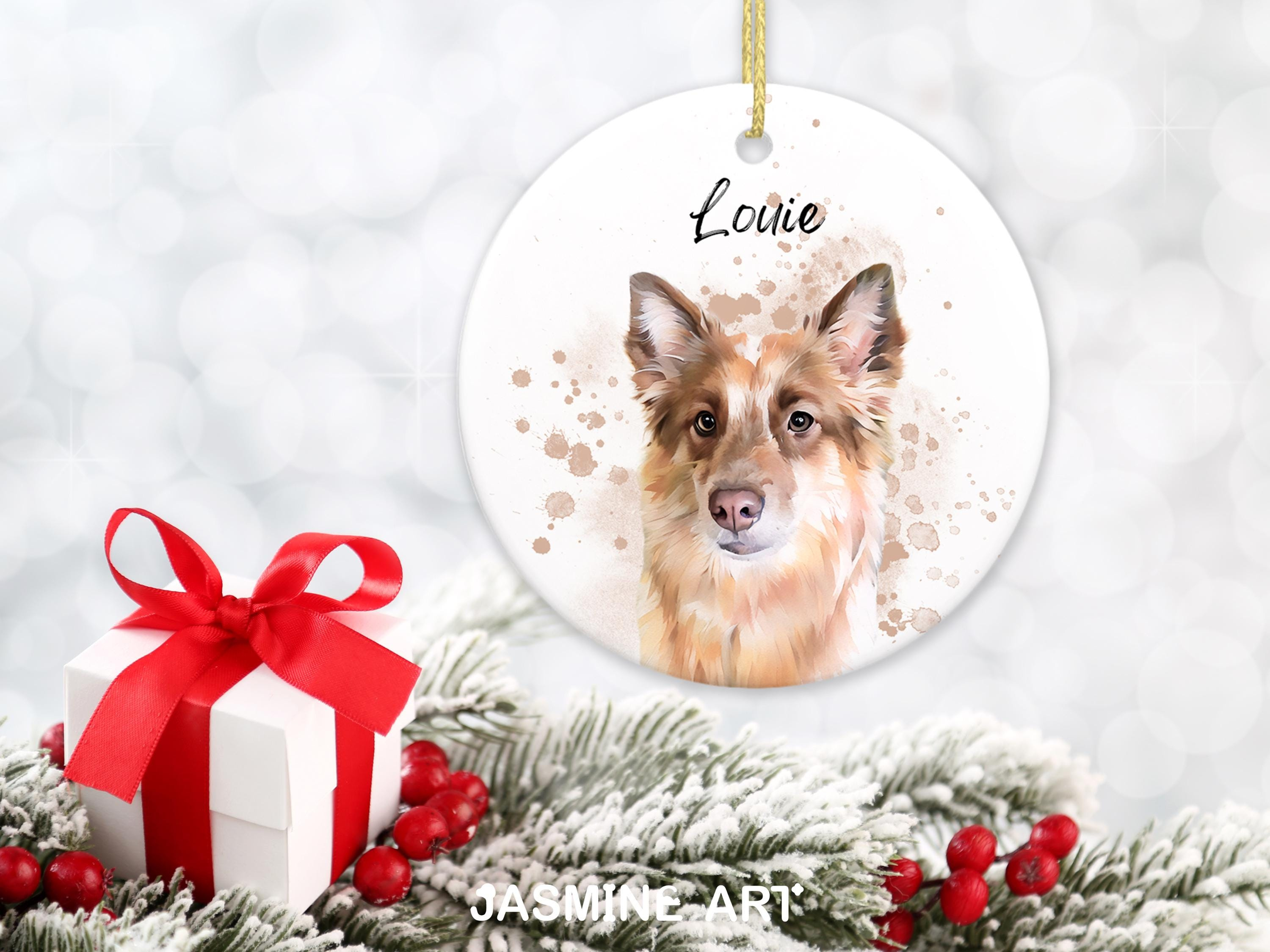 Custom Pet Portrait Ceramic Ornament, Personalized Dog Christmas Ornament, Pet Loss Memorial 4 - MeasureMason Custom Pet Portrait Ceramic Ornament, Personalized Dog Christmas Ornament, Pet Loss Memorial 4