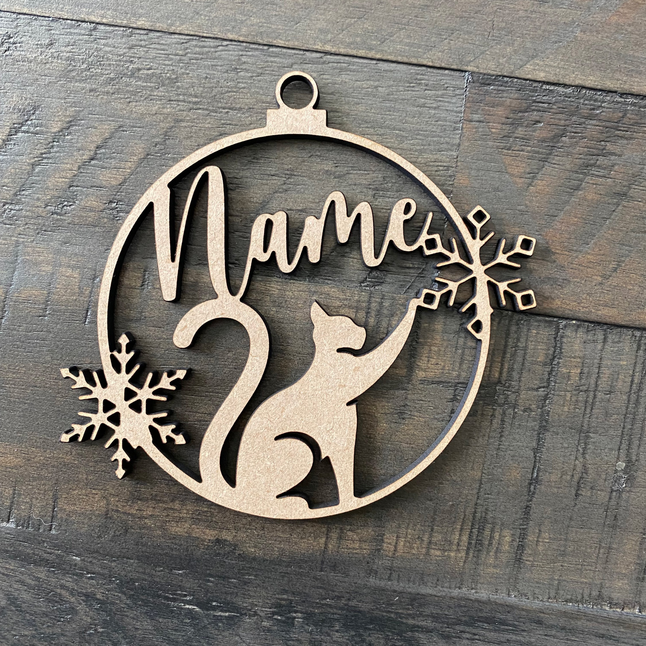 Personalized Cat Ornament - Custom Kitten Paw or Christmas Ornament with Your Cats Name - Laser Cut Gift for Cat Lovers 3 - MeasureMason Personalized Cat Ornament - Custom Kitten Paw or Christmas Ornament with Your Cats Name - Laser Cut Gift for Cat Lovers 3