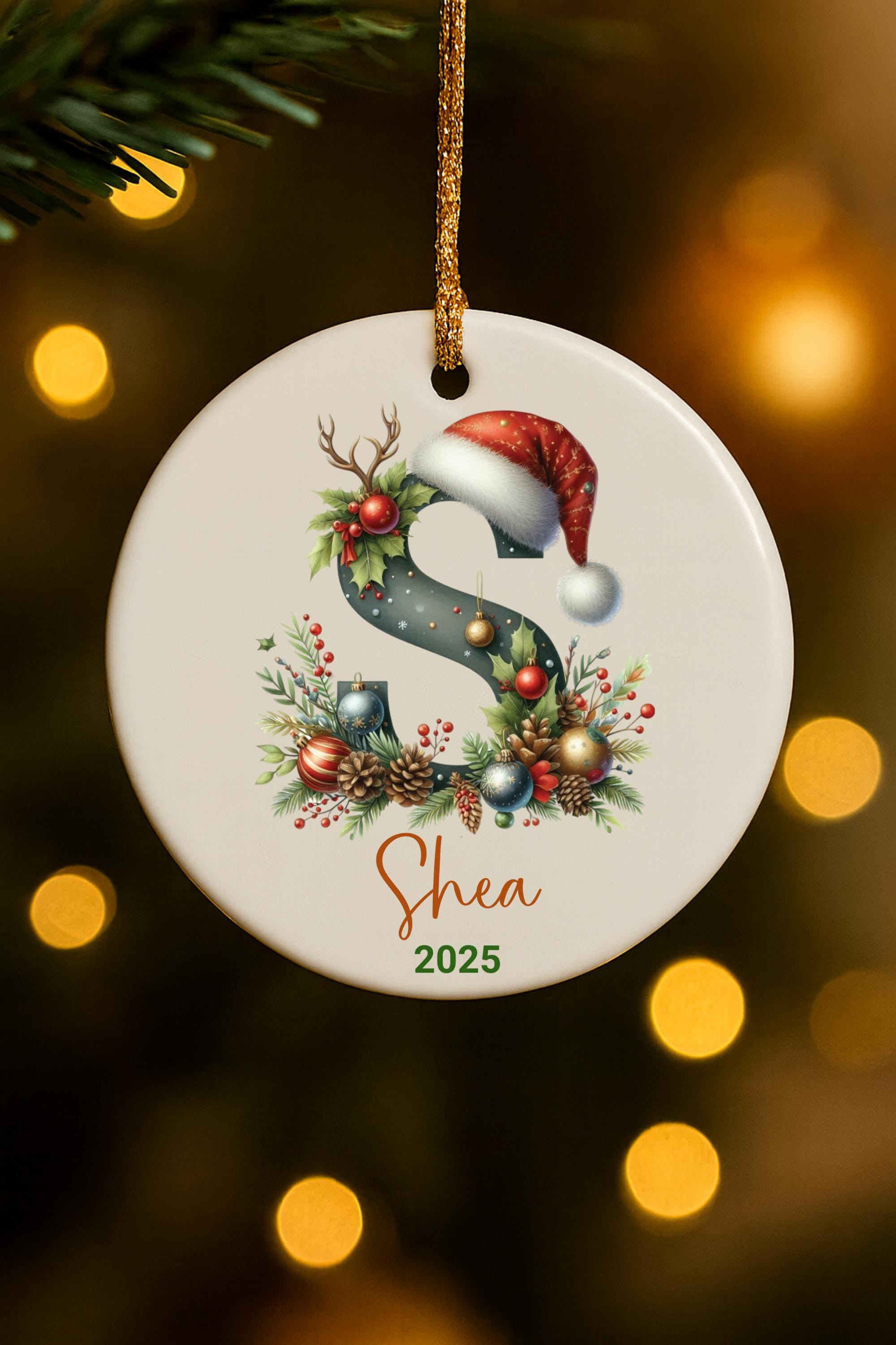 Personalized Monogram Family Ornament – Custom Initial & Year Keepsake Gift 4 - MeasureMason Personalized Monogram Family Ornament – Custom Initial & Year Keepsake Gift 4