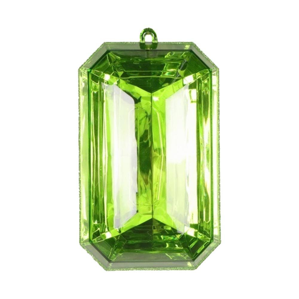 8 Inch Emerald Cut Acrylic Gem Ornament - Jewel Christmas Tree Ornament - Multiple Colors 1
