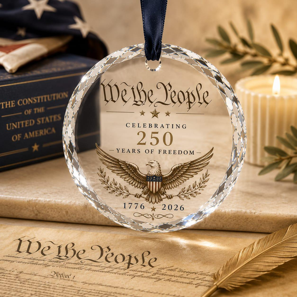 Patriotic 250th Anniversary Christmas Ornament - 1776-2026 Commemorative Heritage Keepsake Patriotic 250th Anniversary Christmas Ornament - 1776-2026 Commemorative Heritage Keepsake