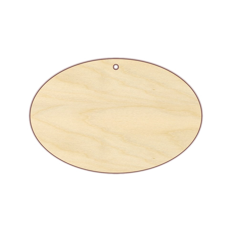 Unfinished Wood Oval Ornament Blank - DIY Christmas Ornament Craft - Baltic Birch Laser Cut Unfinished Wood Oval Ornament Blank - DIY Christmas Ornament Craft - Baltic Birch Laser Cut
