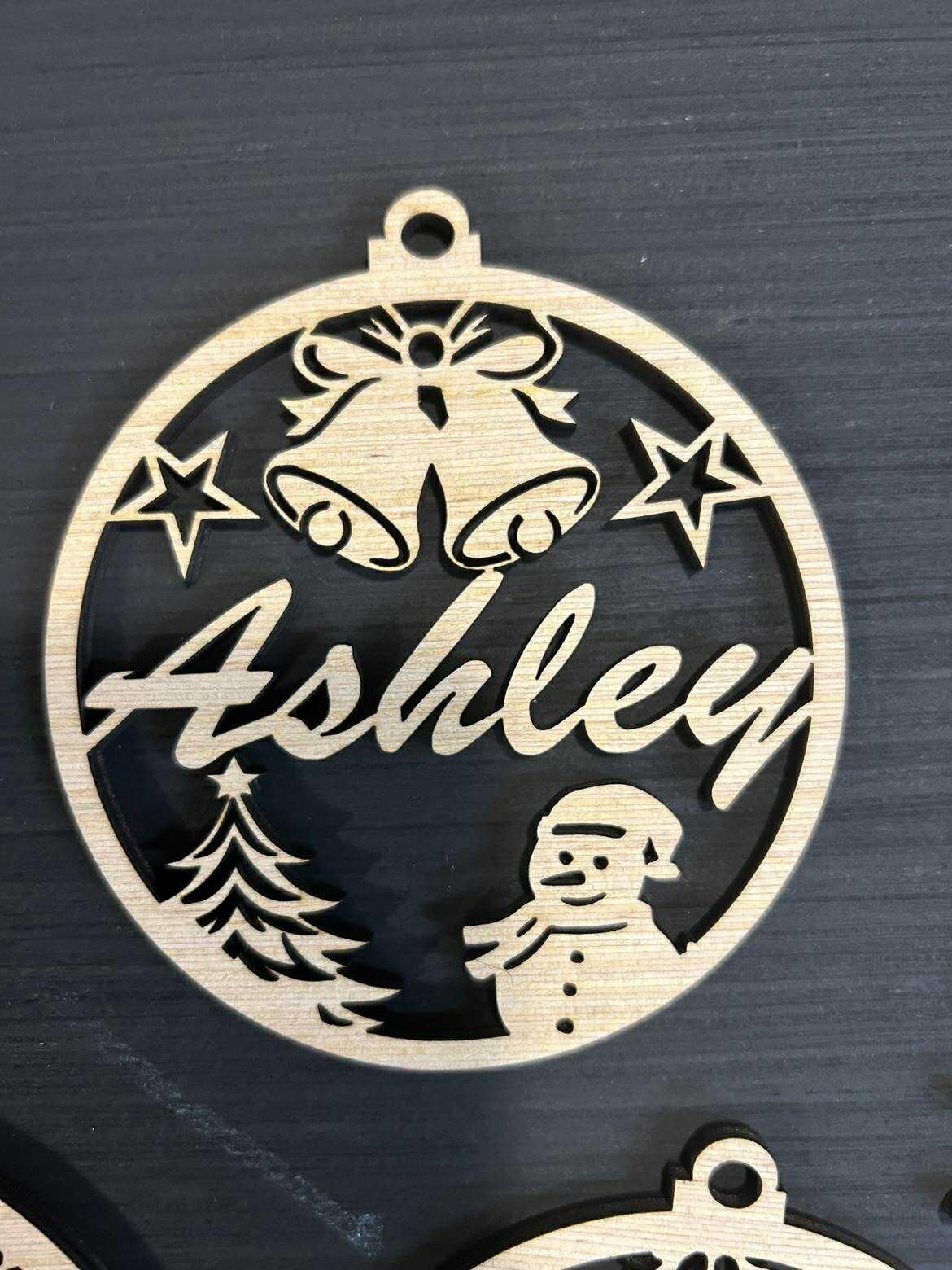 Personalized Wood Christmas Ornament – Pet & Name, Holiday Decor 2 - MeasureMason Personalized Wood Christmas Ornament – Pet & Name, Holiday Decor 2