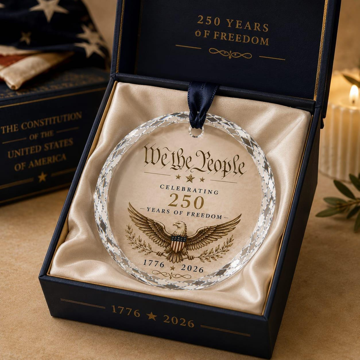 Patriotic 250th Anniversary Christmas Ornament - 1776-2026 Commemorative Heritage Keepsake 1 - MeasureMason Patriotic 250th Anniversary Christmas Ornament - 1776-2026 Commemorative Heritage Keepsake 1