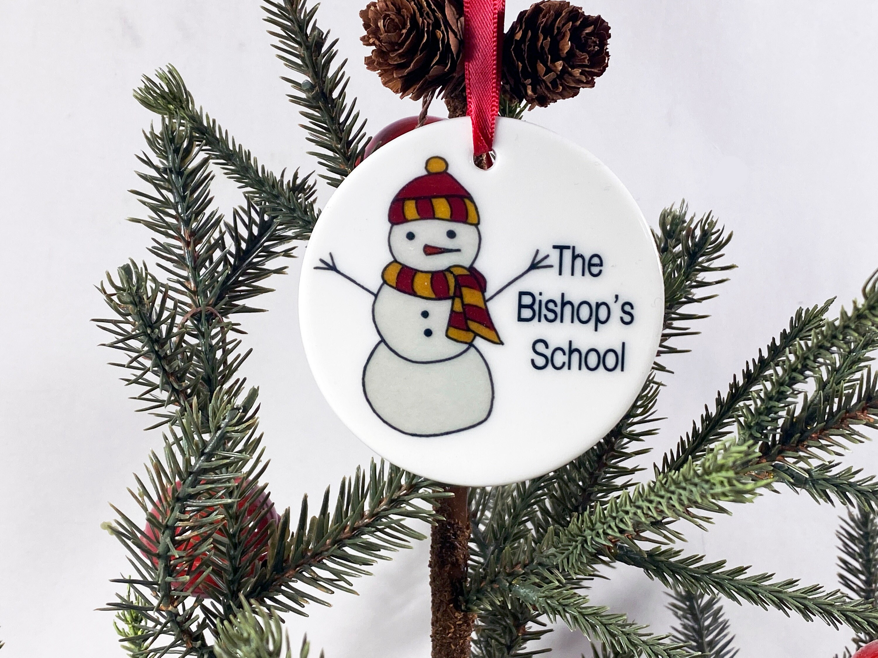 Personalized Porcelain Round Ornament - Custom Logo & Photo Keepsake for Corporate Gifts 2 - MeasureMason Personalized Porcelain Round Ornament - Custom Logo & Photo Keepsake for Corporate Gifts 2