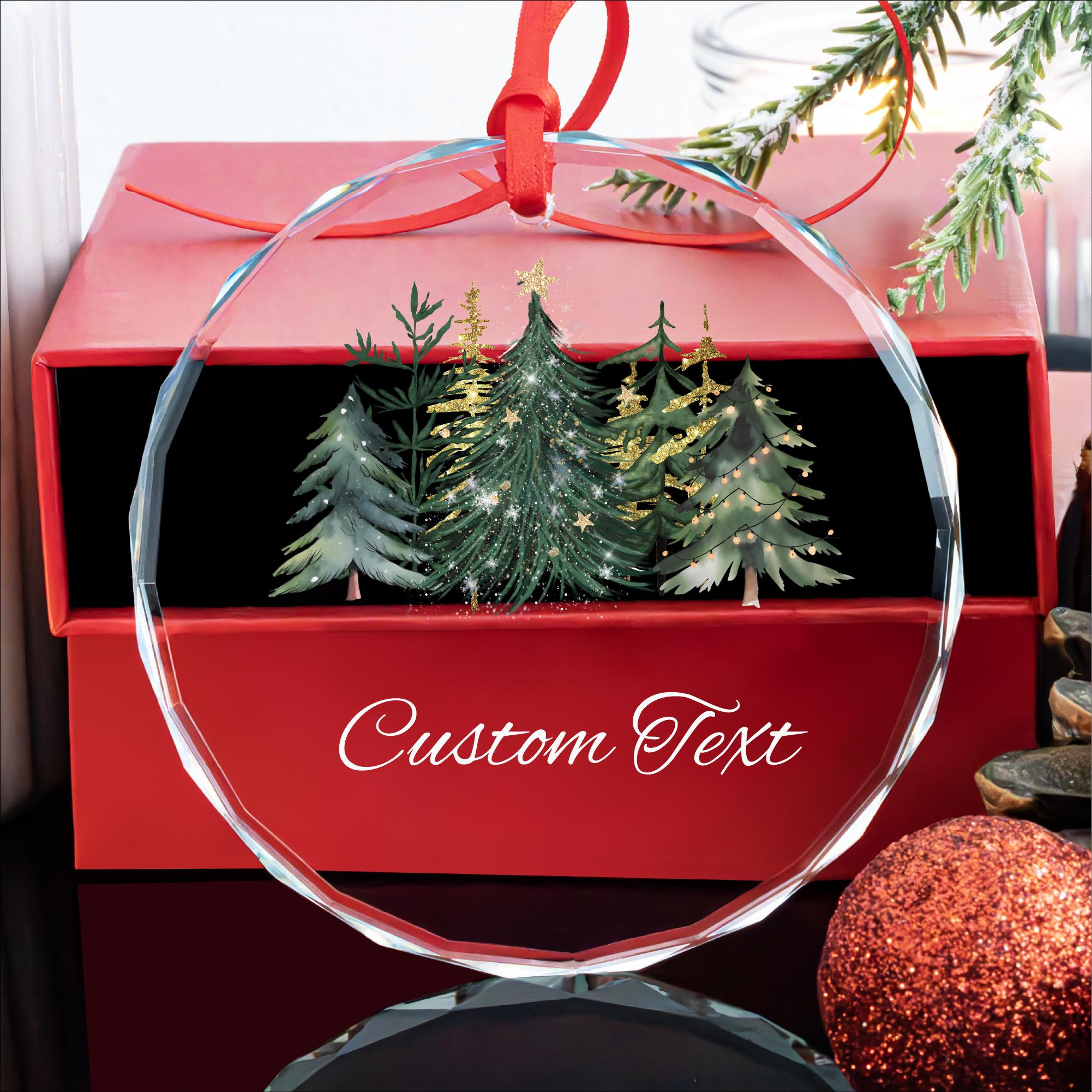 Personalized Glass Christmas Ornament 2025 - Custom Text Tree Decoration Holiday Keepsake Gift 2 - MeasureMason Personalized Glass Christmas Ornament 2025 - Custom Text Tree Decoration Holiday Keepsake Gift 2