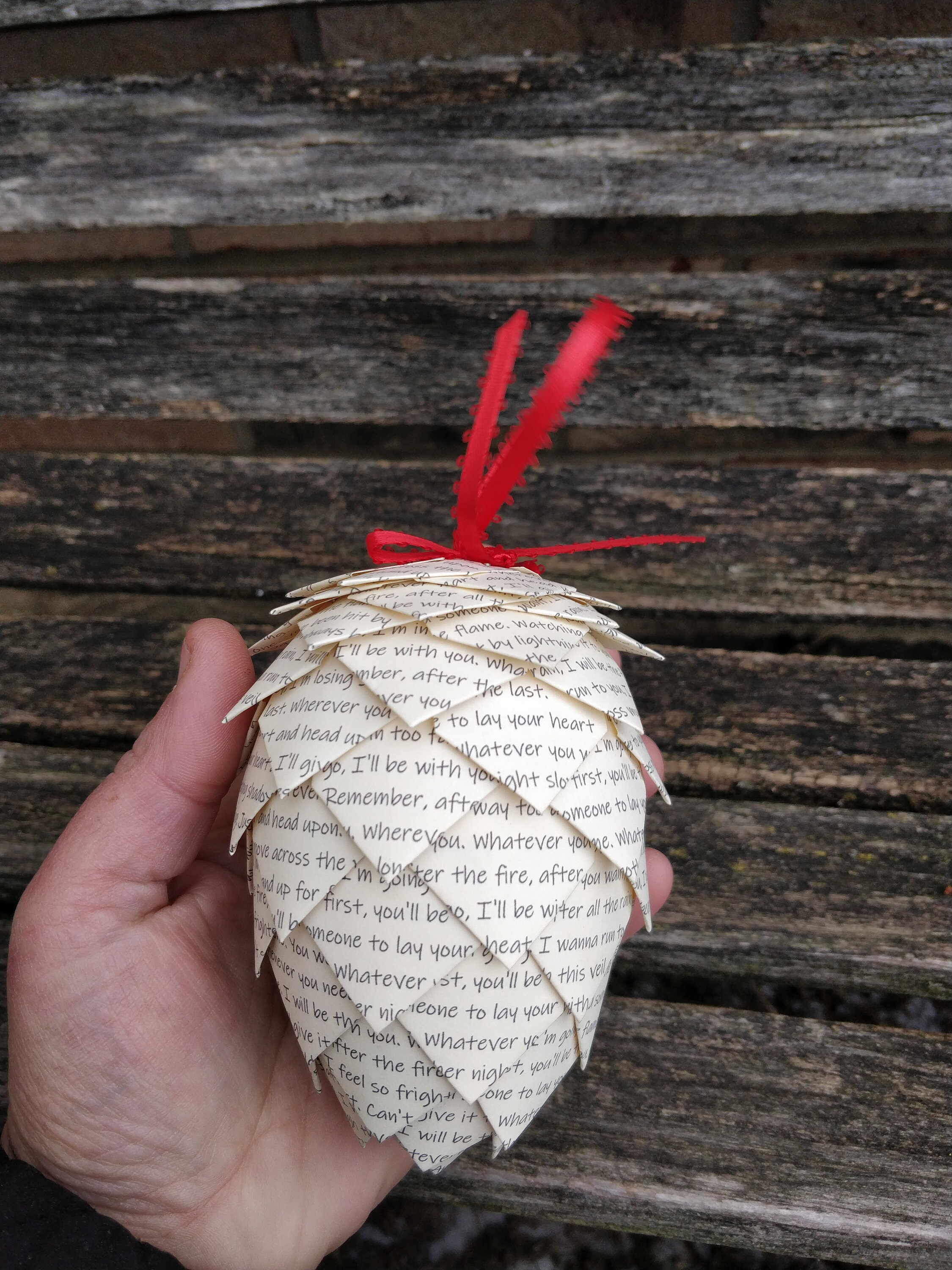 Your Song Lyrics Pinecone Ornament - Custom Christmas & Anniversary Gift 3 - MeasureMason Your Song Lyrics Pinecone Ornament - Custom Christmas & Anniversary Gift 3