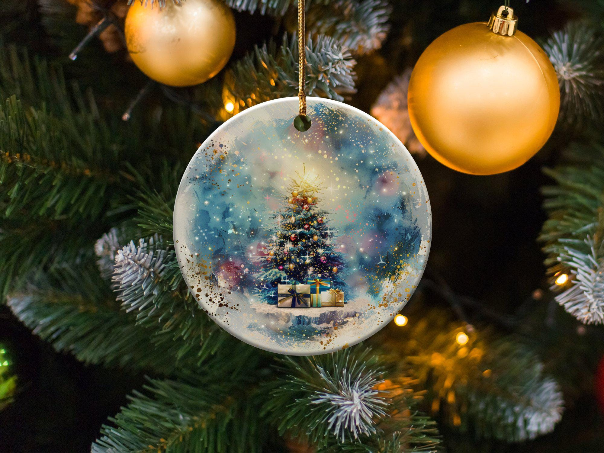 Christmas Tree Ornament Ceramic Holiday Keepsake Gift 4 - MeasureMason Christmas Tree Ornament Ceramic Holiday Keepsake Gift 4