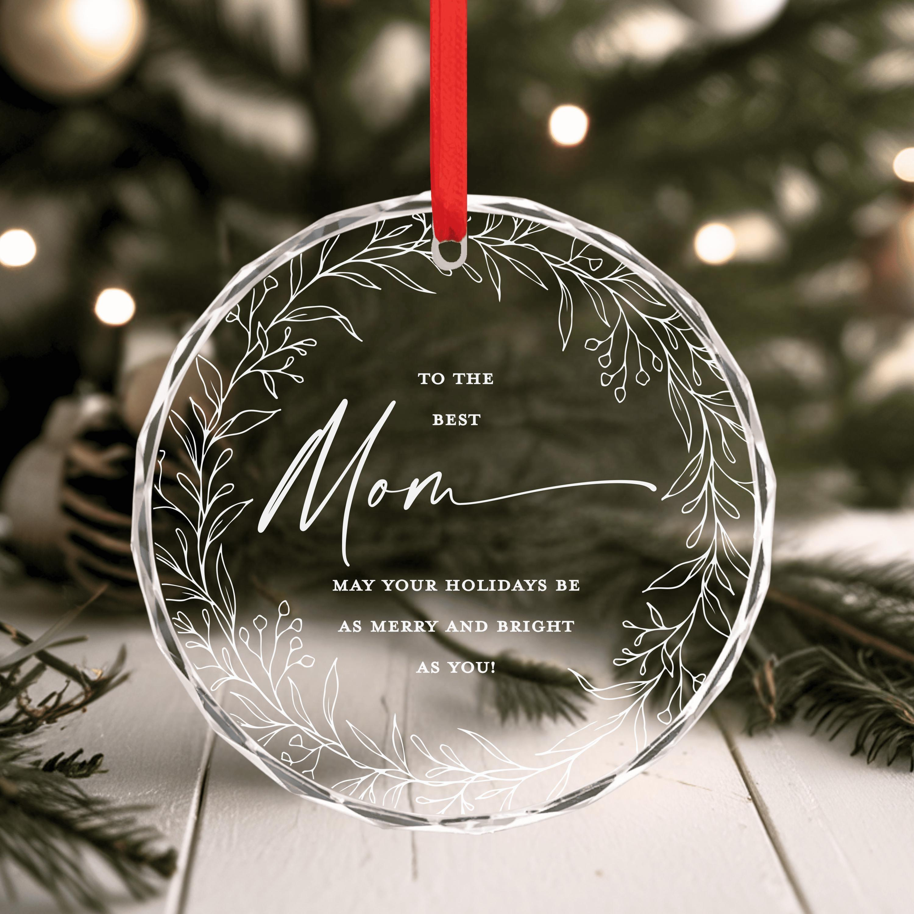 Personalized Crystal Glass Christmas Ornament with Custom Name or Quote 3 - MeasureMason Personalized Crystal Glass Christmas Ornament with Custom Name or Quote 3