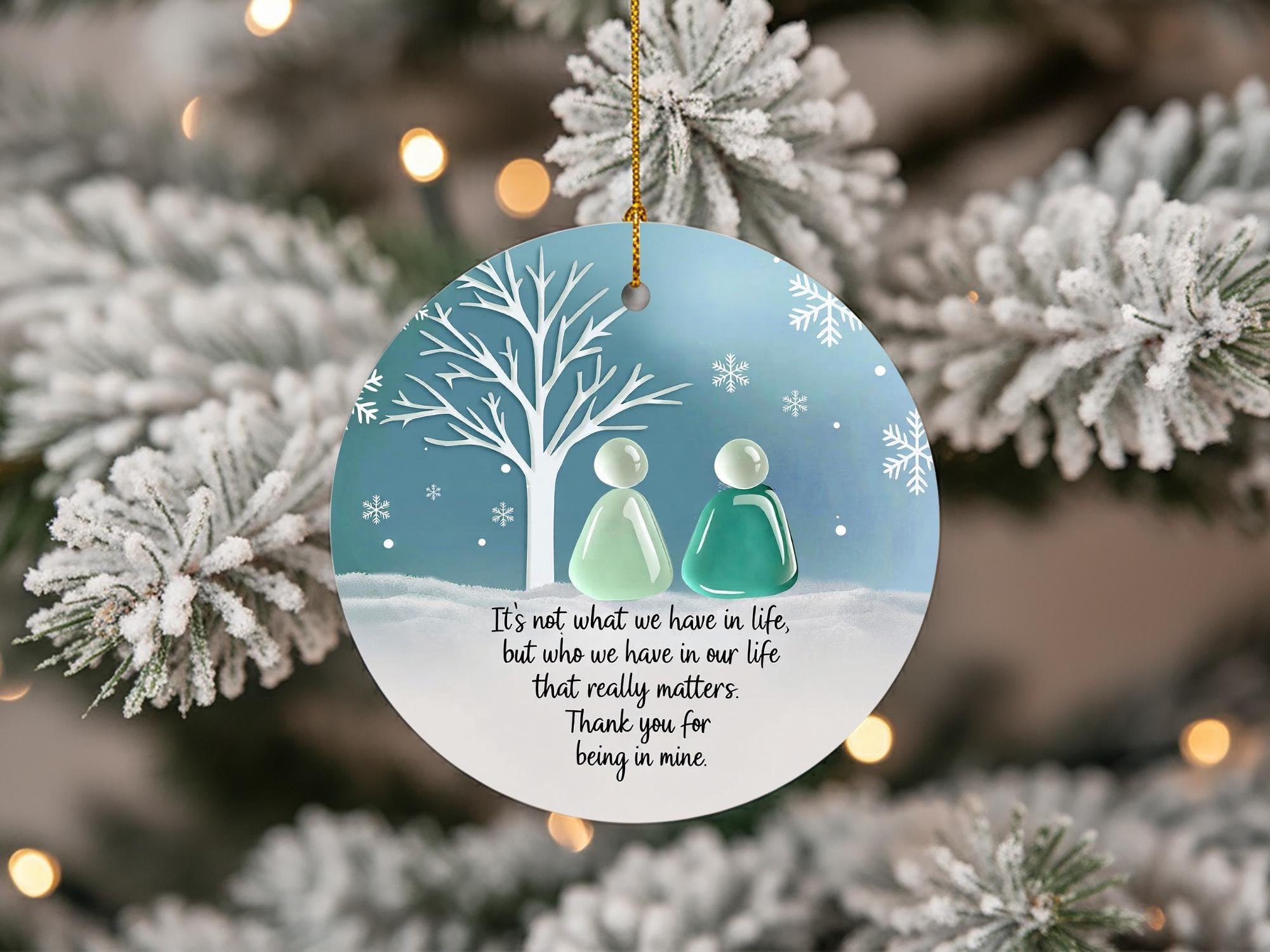 Personalized Friendship Heart Ornament for Christmas Tree, Friendship Keepsake Gift Personalized Friendship Heart Ornament for Christmas Tree, Friendship Keepsake Gift