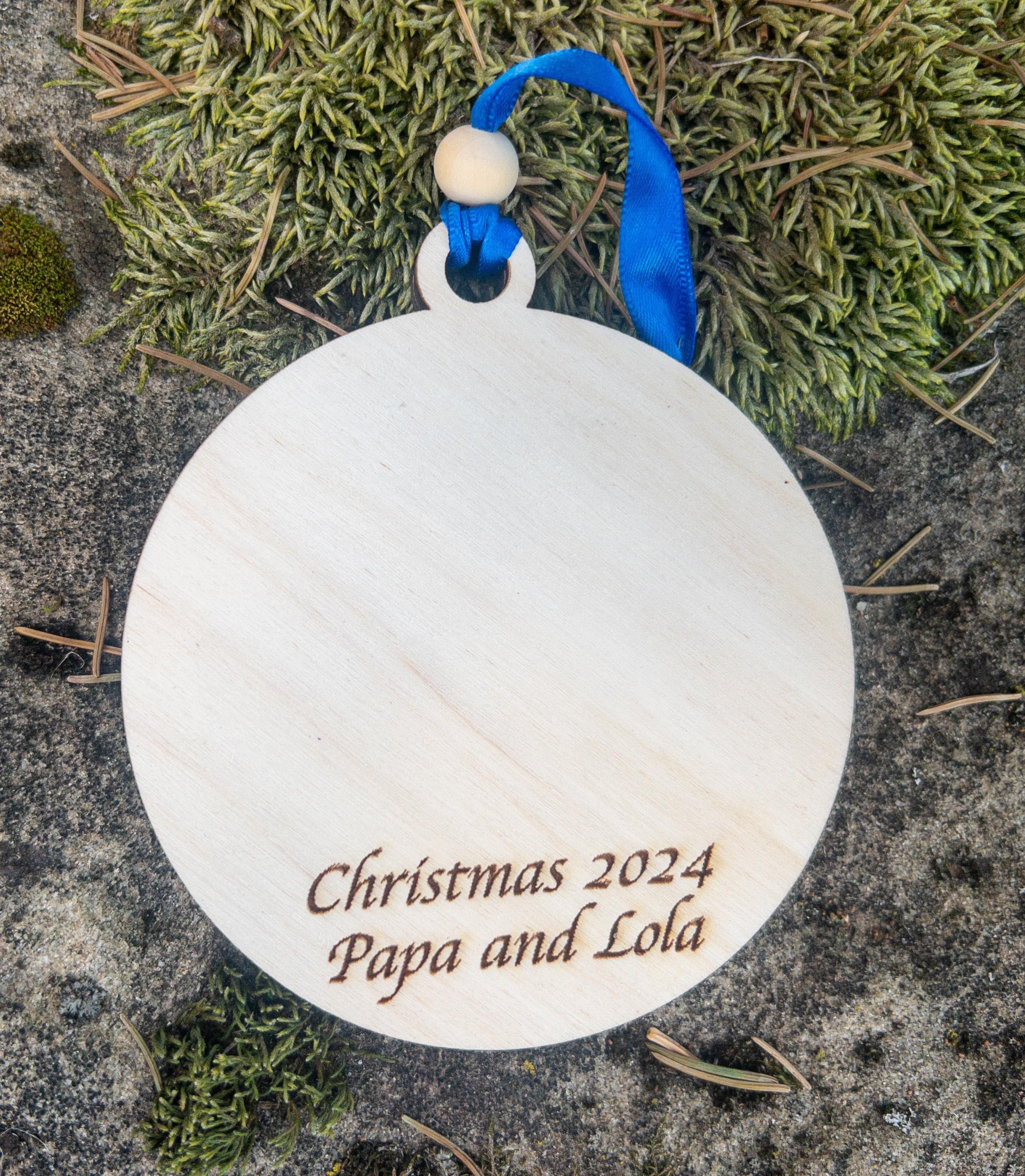Personalized Lake Map 3D Christmas Ornament - Laser Engraved Wooden Custom Family Vacation Keepsake 2 - MeasureMason Personalized Lake Map 3D Christmas Ornament - Laser Engraved Wooden Custom Family Vacation Keepsake 2
