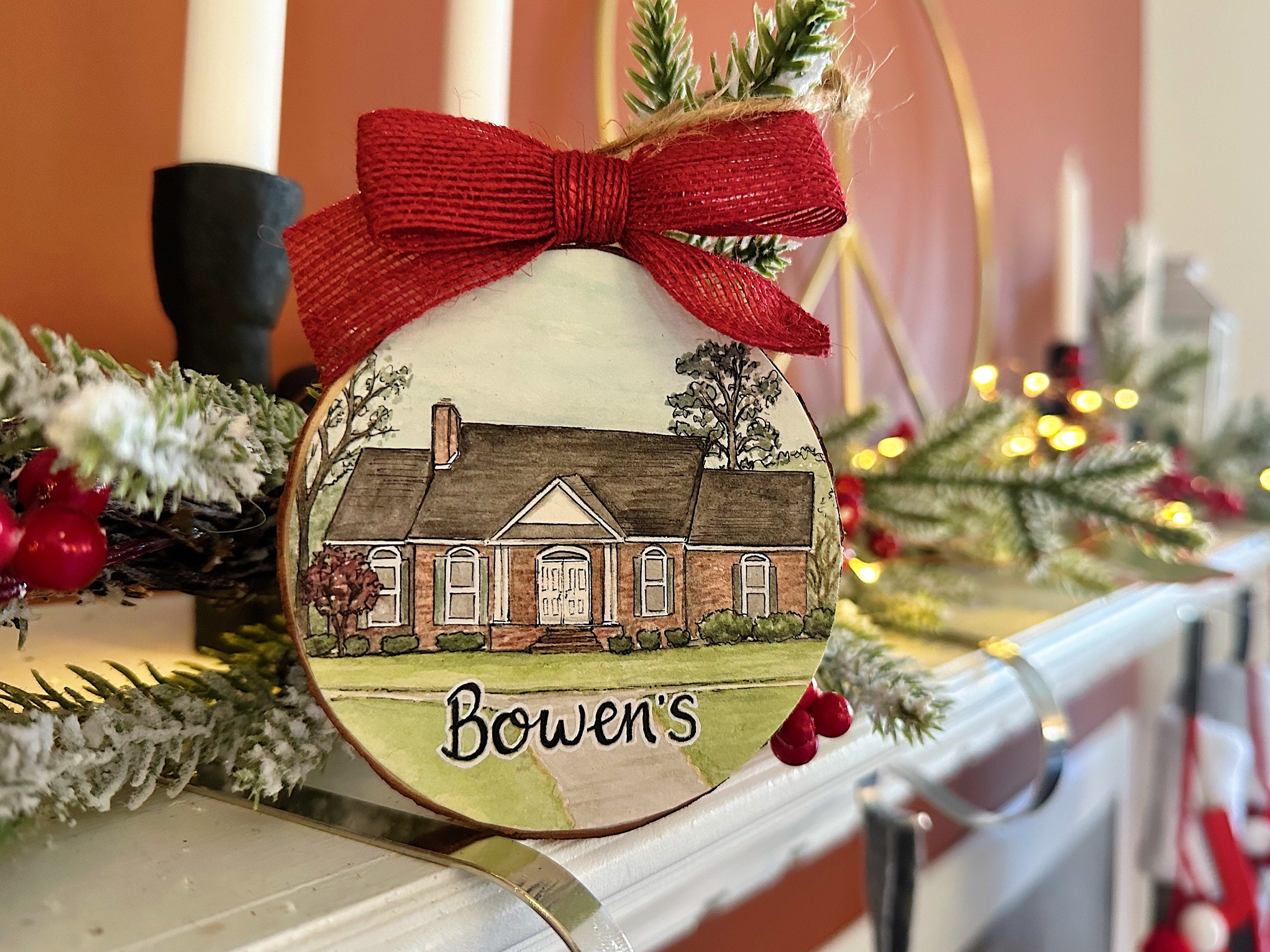 Personalized Hand-Painted Christmas Ornament - Custom New Home Keepsake - Housewarming Gift 1 - MeasureMason Personalized Hand-Painted Christmas Ornament - Custom New Home Keepsake - Housewarming Gift 1