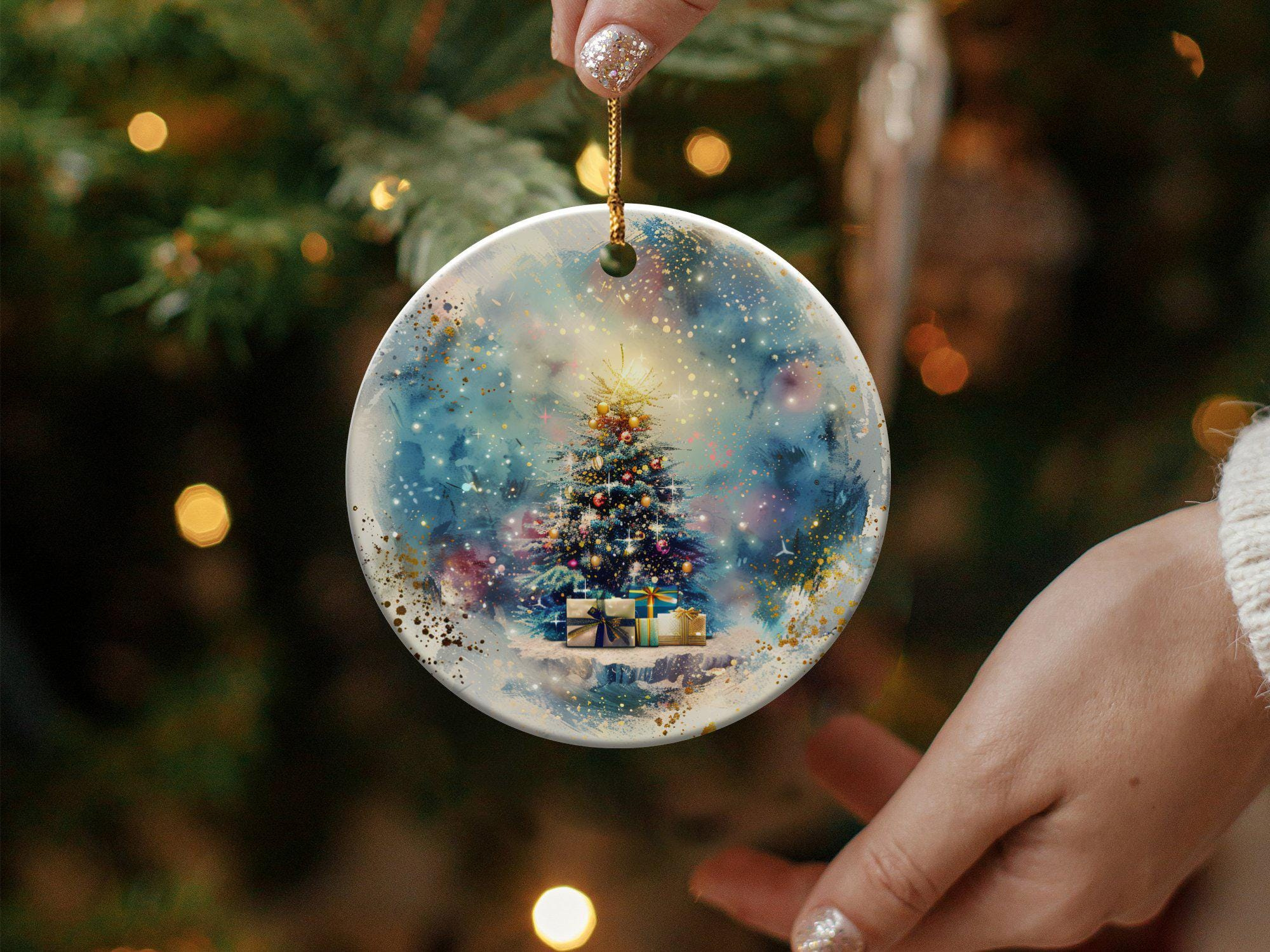 Christmas Tree Ornament Ceramic Holiday Keepsake Gift 2 - MeasureMason Christmas Tree Ornament Ceramic Holiday Keepsake Gift 2