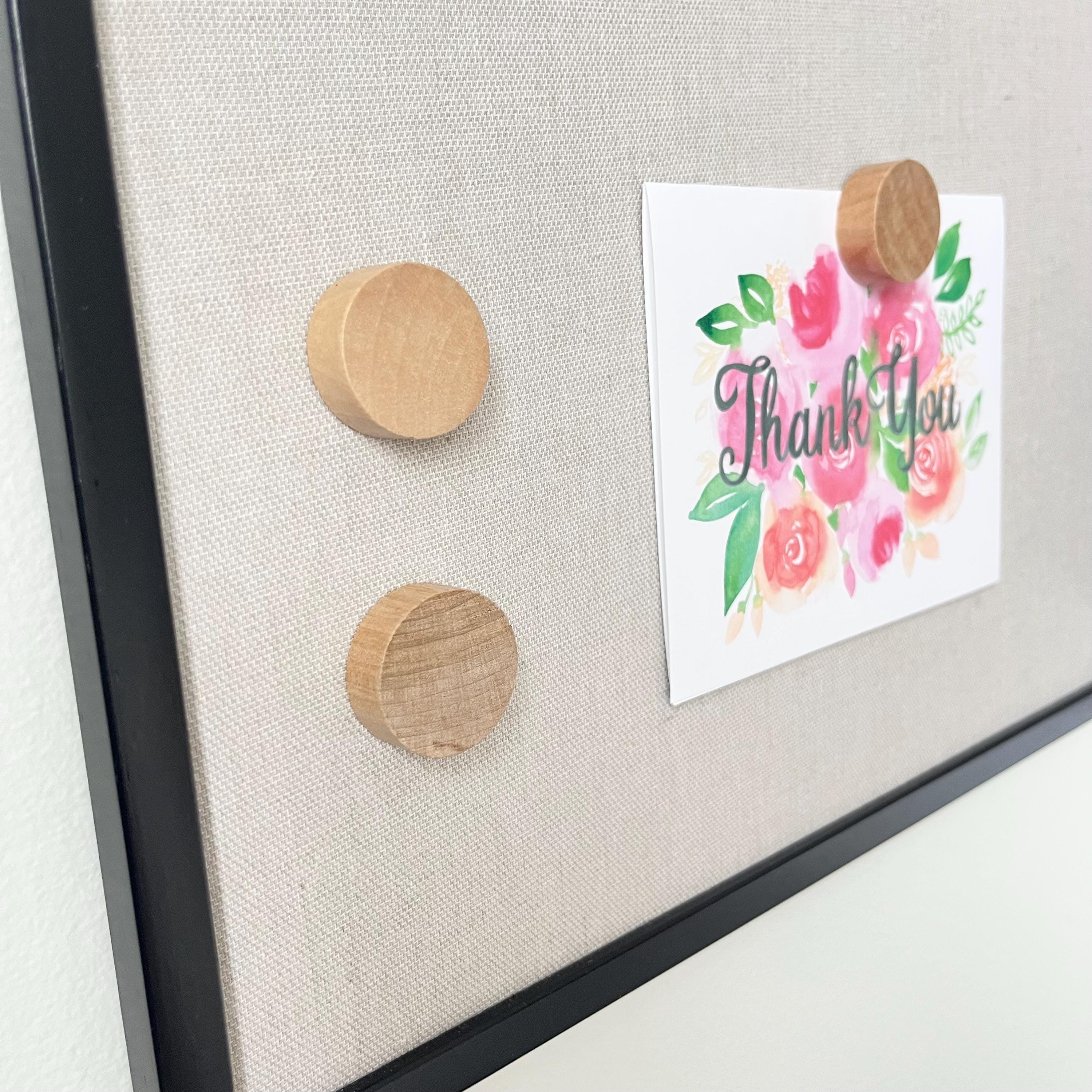 Round Wooden Magnets 3pc - Solid Birch White Wood Finish - Modern Refrigerator & Magnetic Board Magnets, 1 inch 2 - MeasureMason Round Wooden Magnets 3pc - Solid Birch White Wood Finish - Modern Refrigerator & Magnetic Board Magnets, 1 inch 2