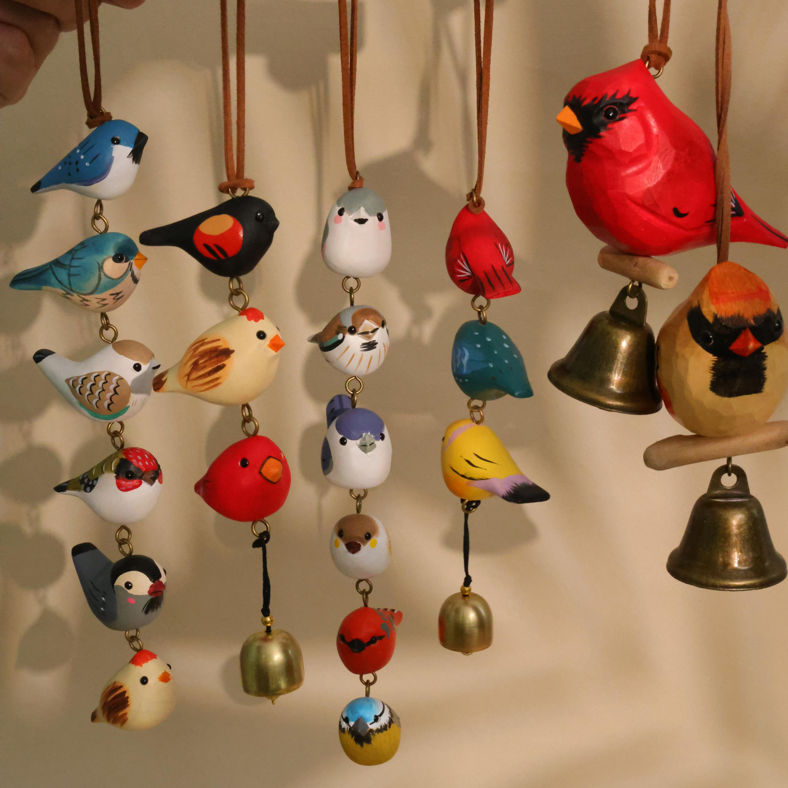 Wooden Bird Ornament Handmade Christmas Decor for Bird Lovers Wooden Bird Ornament Handmade Christmas Decor for Bird Lovers