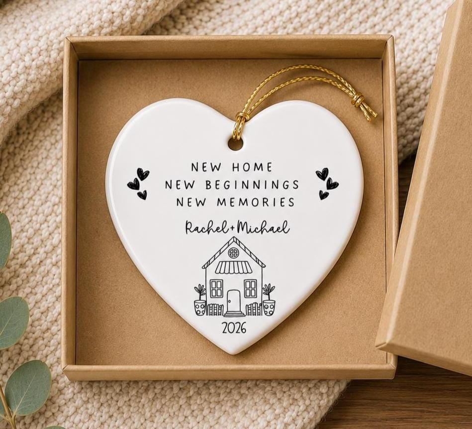 Personalized New Home Ornament 2026, Couple Housewarming Keepsake 2 - MeasureMason Personalized New Home Ornament 2026, Couple Housewarming Keepsake 2