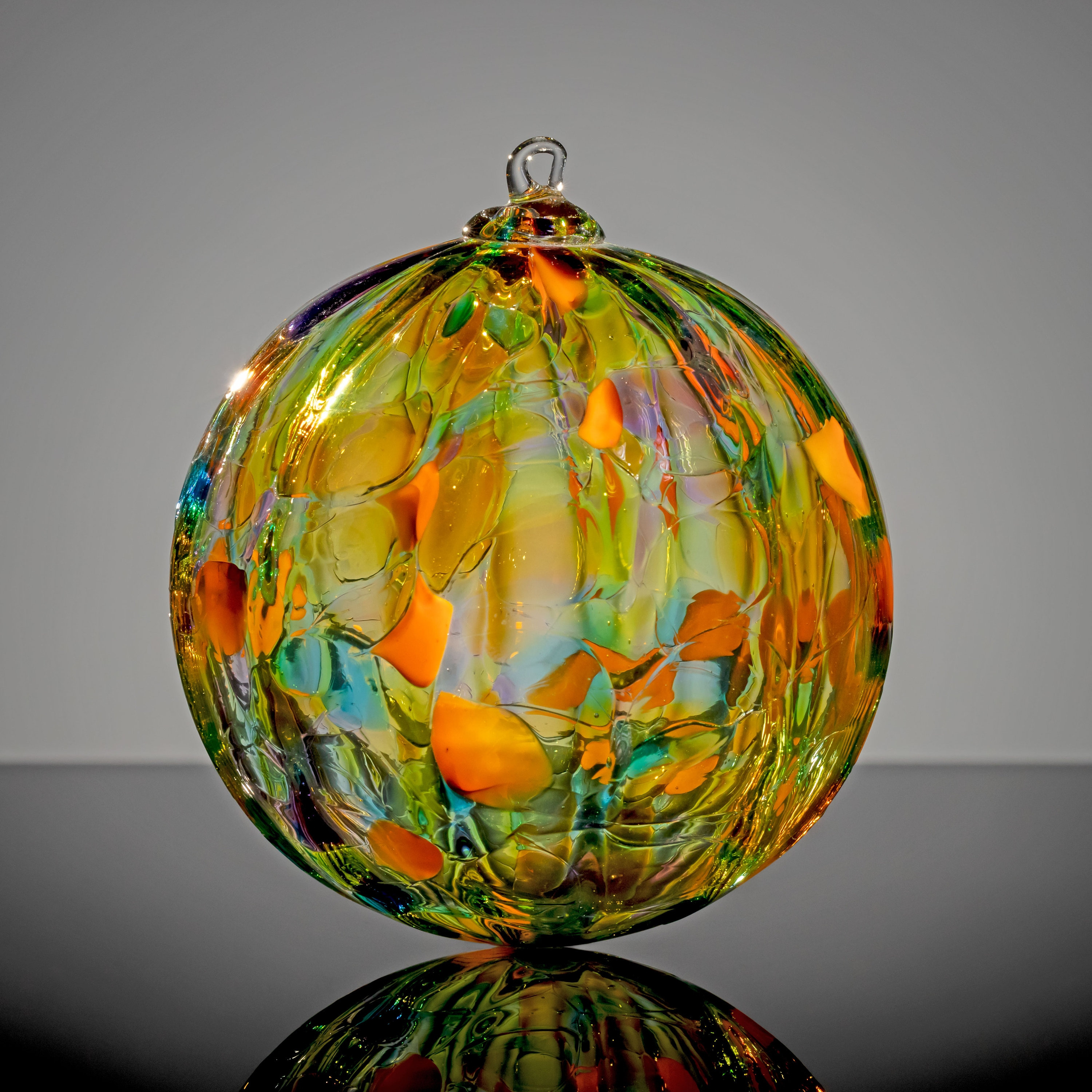 Autumn Leaves Hand Blown Glass Ornament Autumn Leaves Hand Blown Glass Ornament