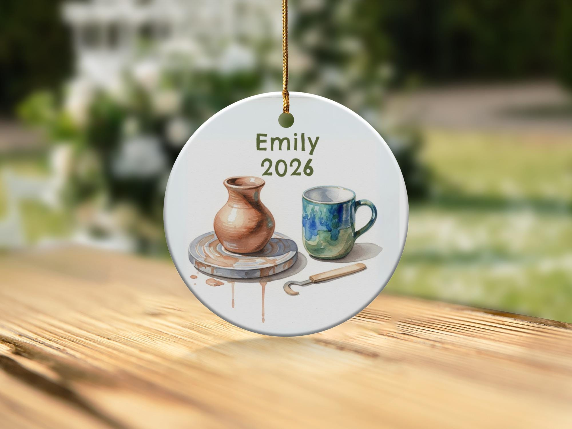 Personalized Pottery Wheel Ornament, Custom Potter Gift, Ceramics Keepsake 4 - MeasureMason Personalized Pottery Wheel Ornament, Custom Potter Gift, Ceramics Keepsake 4