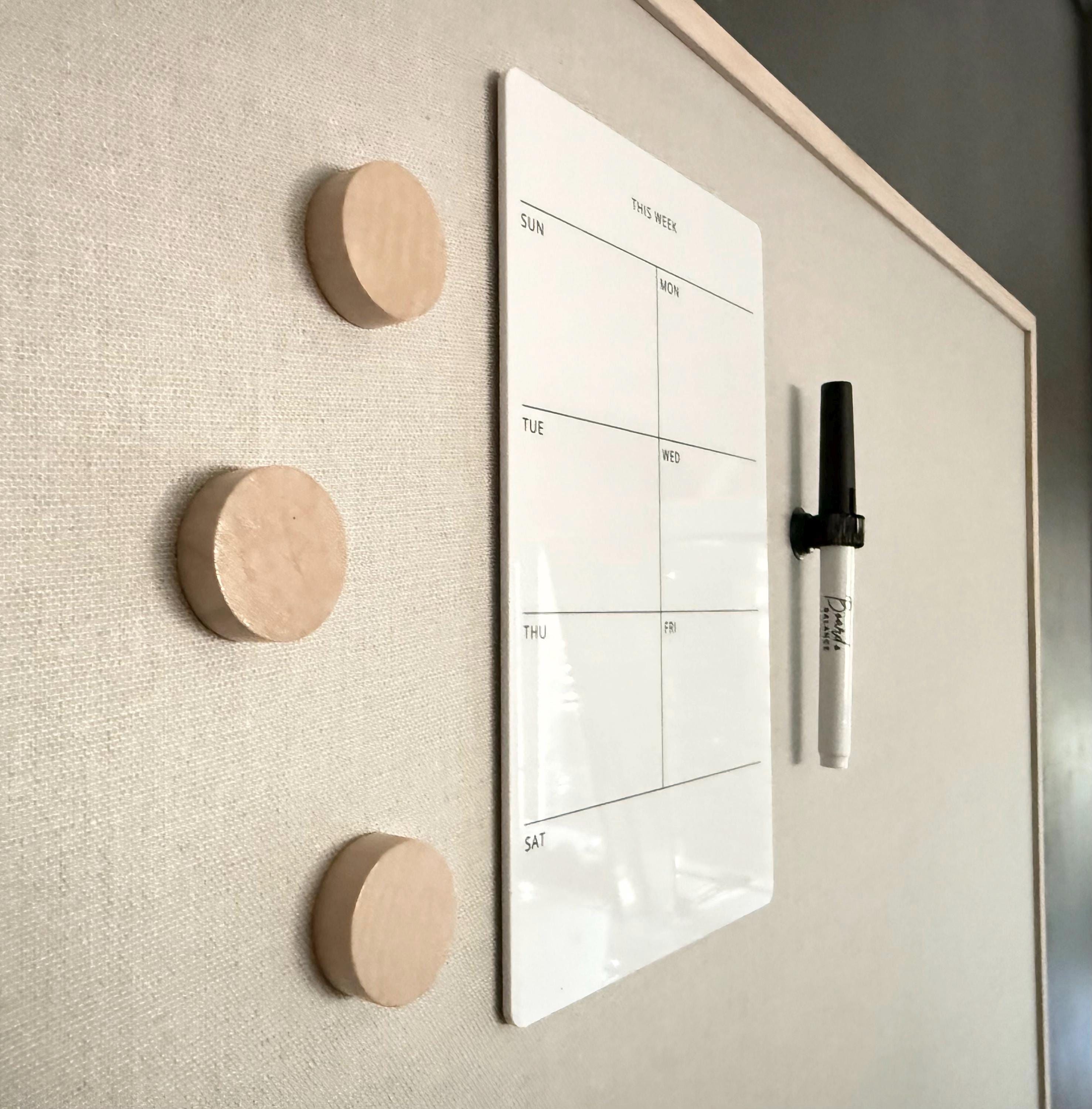 Round Wooden Magnets 3pc - Solid Birch White Wood Finish - Modern Refrigerator & Magnetic Board Magnets, 1 inch 3 - MeasureMason Round Wooden Magnets 3pc - Solid Birch White Wood Finish - Modern Refrigerator & Magnetic Board Magnets, 1 inch 3