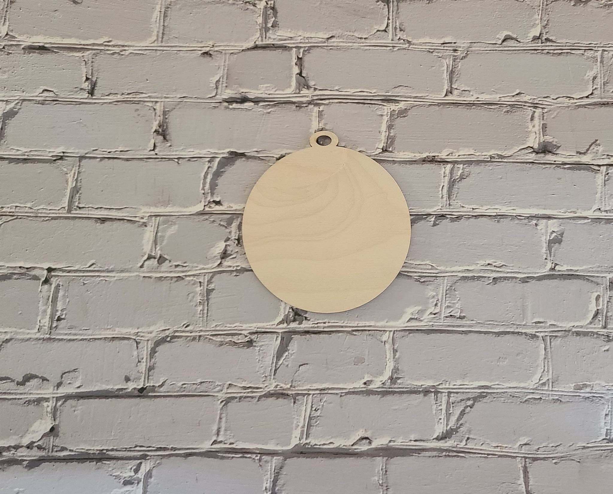 Blank Wood Christmas Ornament Tag, 3 Inch Unfinished DIY Craft Supply for Holiday Decor Blank Wood Christmas Ornament Tag, 3 Inch Unfinished DIY Craft Supply for Holiday Decor