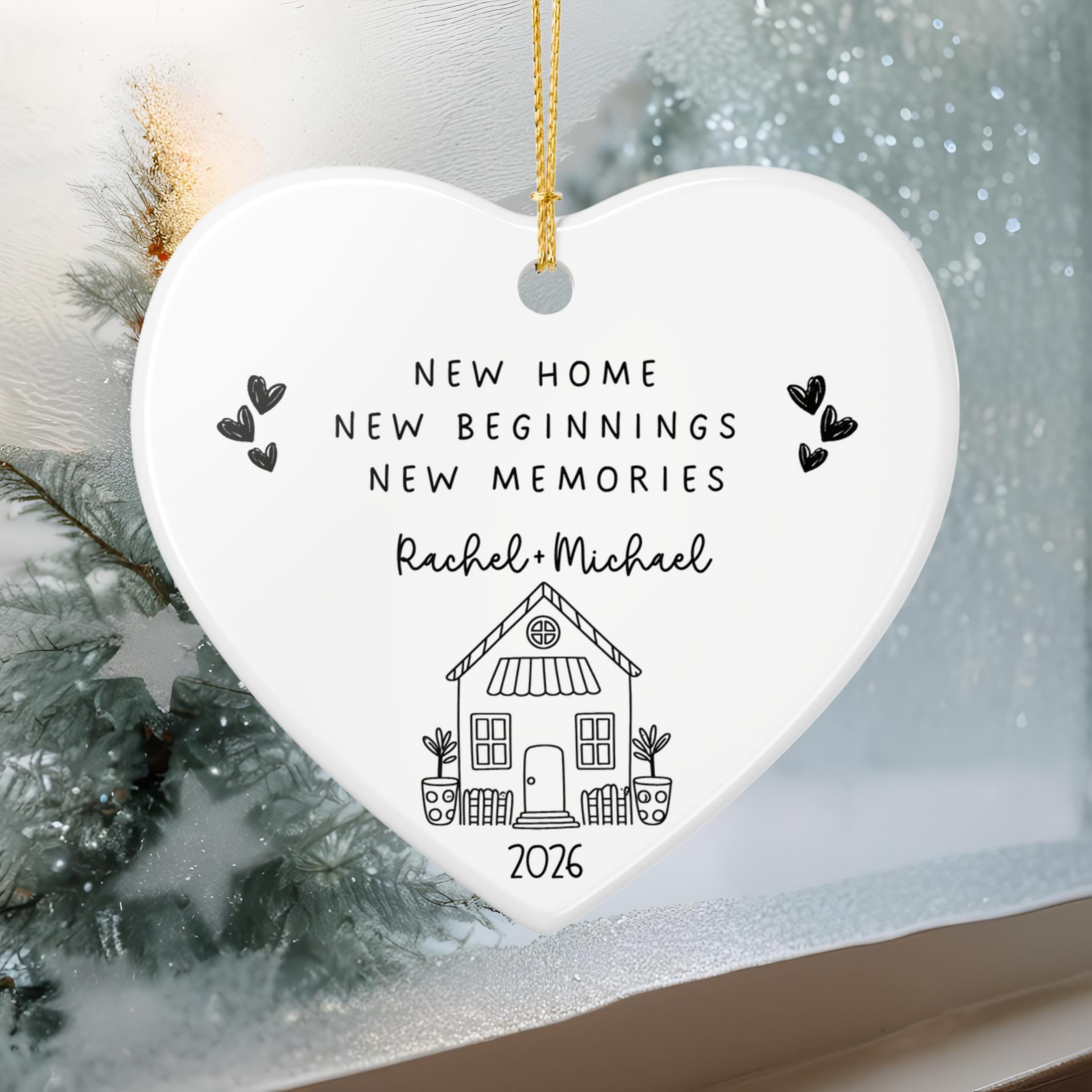 Personalized New Home Ornament 2026, Couple Housewarming Keepsake 4 - MeasureMason Personalized New Home Ornament 2026, Couple Housewarming Keepsake 4