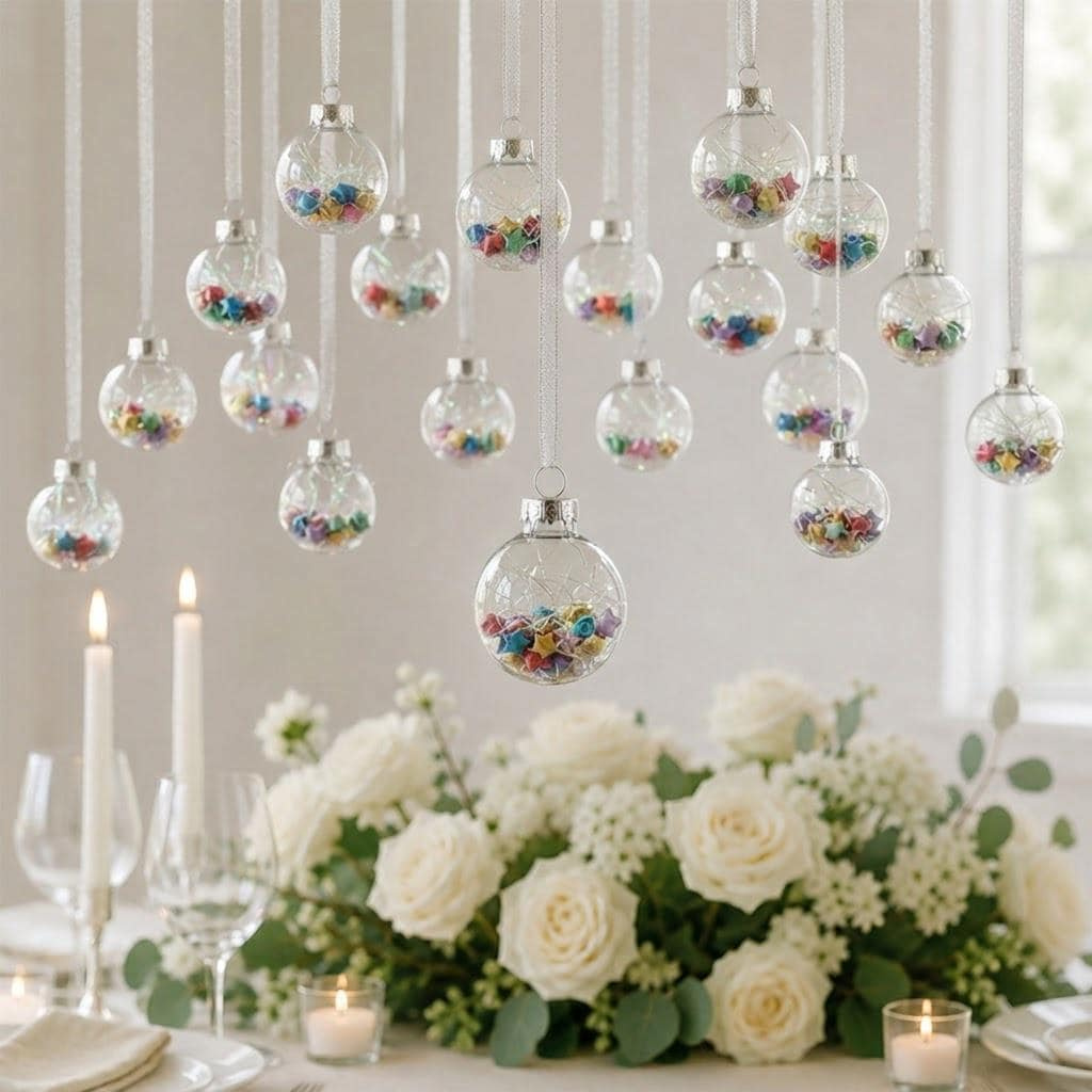 4 Pack Clear Glass Ornaments 4 Inch Fillable Baubles Bulk Christmas Crafts DIY Wedding Decor 3 - MeasureMason 4 Pack Clear Glass Ornaments 4 Inch Fillable Baubles Bulk Christmas Crafts DIY Wedding Decor 3