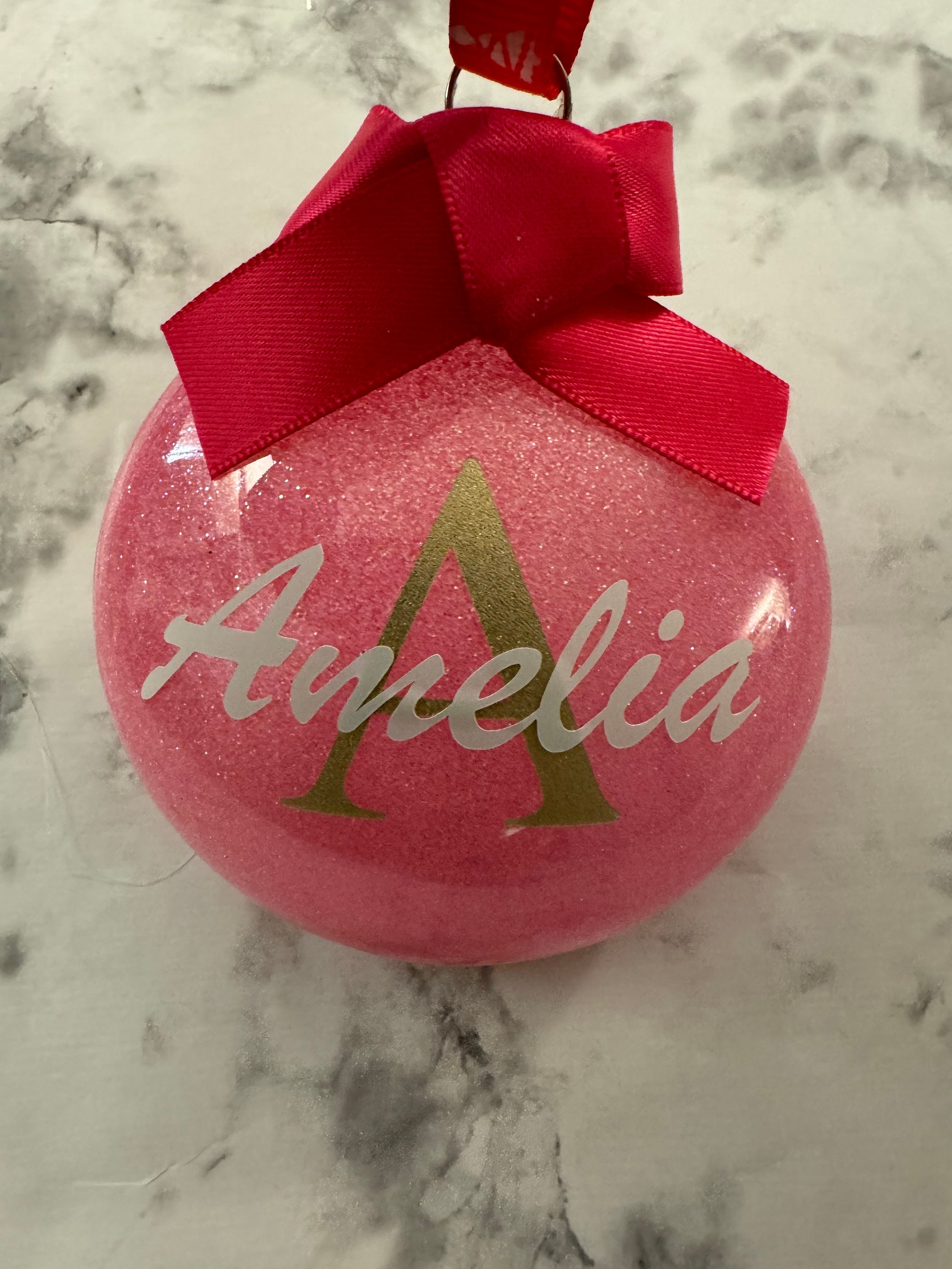 Personalized Custom Christmas Disc Ornaments with Family Name & Initial 3 - MeasureMason Personalized Custom Christmas Disc Ornaments with Family Name & Initial 3