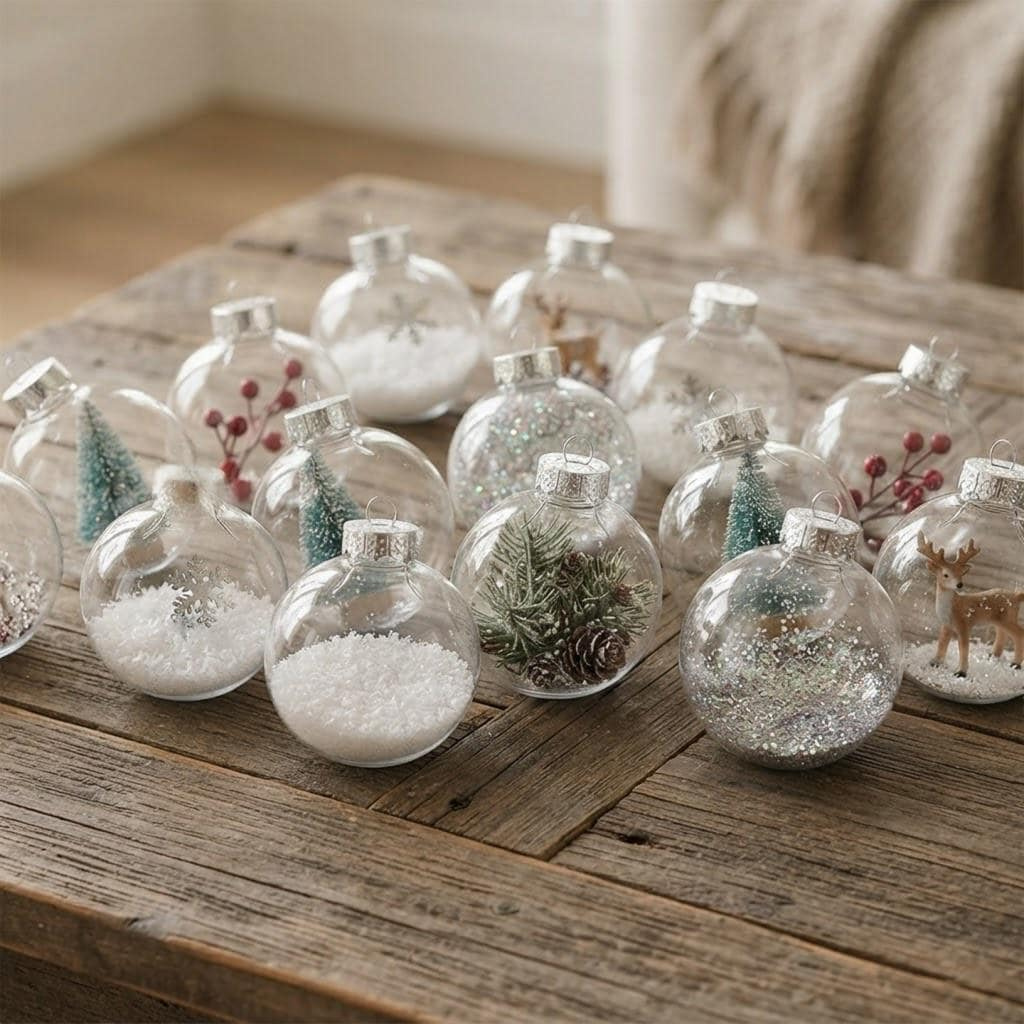 4 Pack Clear Glass Ornaments 4 Inch Fillable Baubles Bulk Christmas Crafts DIY Wedding Decor 2 - MeasureMason 4 Pack Clear Glass Ornaments 4 Inch Fillable Baubles Bulk Christmas Crafts DIY Wedding Decor 2