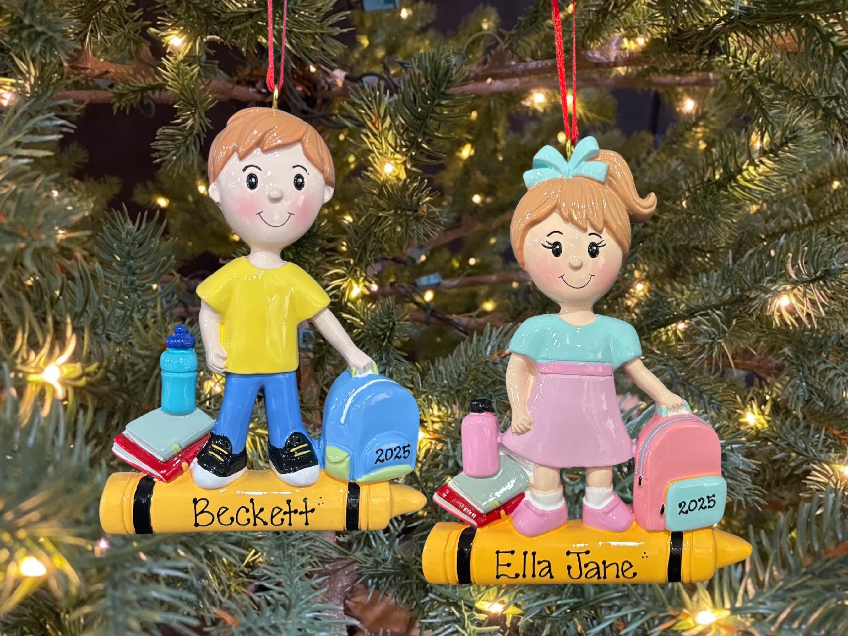 Personalized Kindergarten Milestone Christmas Ornament - Custom Name & Year Keepsake Personalized Kindergarten Milestone Christmas Ornament - Custom Name & Year Keepsake