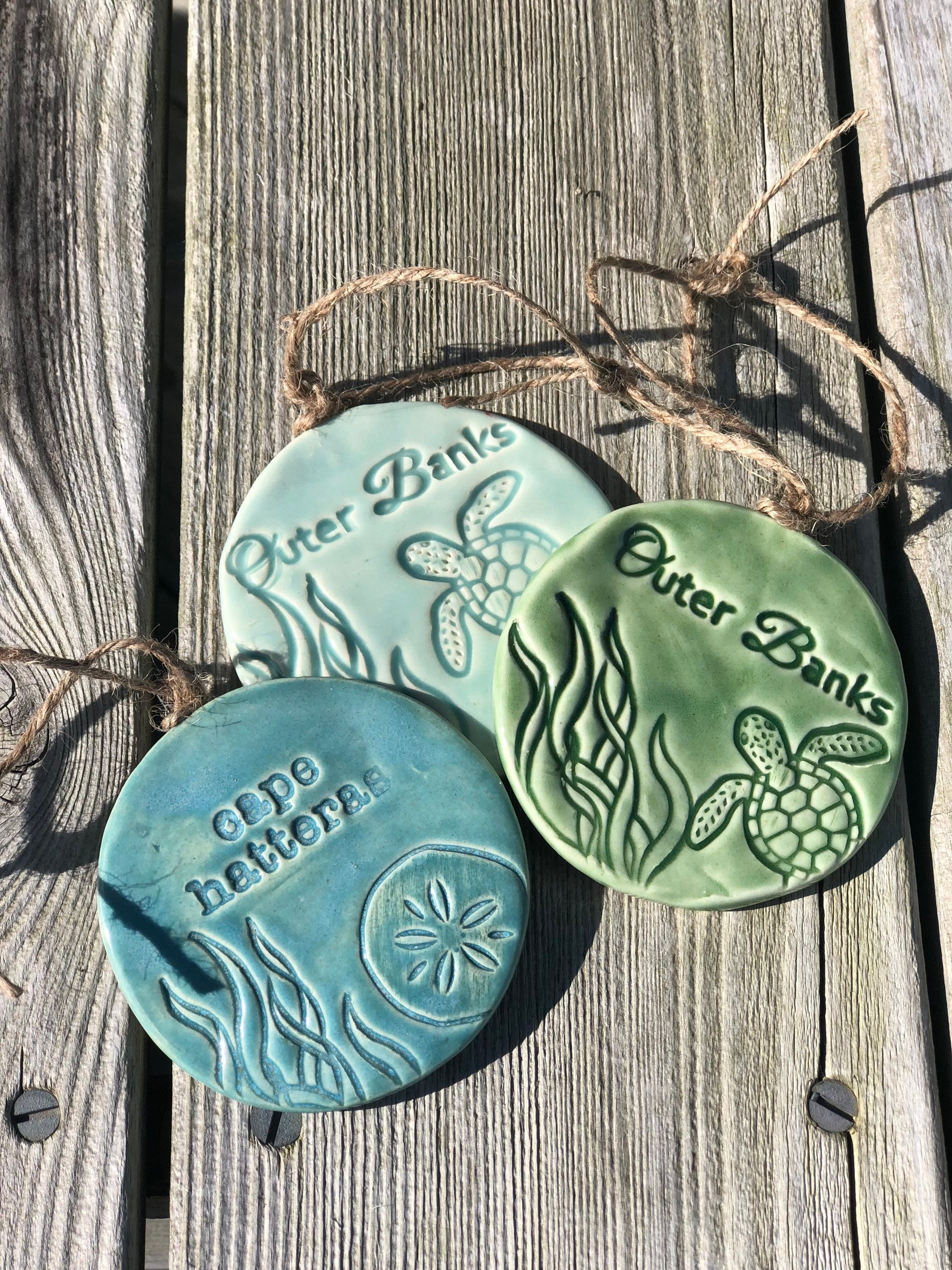 Personalized Sea Life Ceramic Ornament, Beach Christmas Ornament Personalized Sea Life Ceramic Ornament, Beach Christmas Ornament