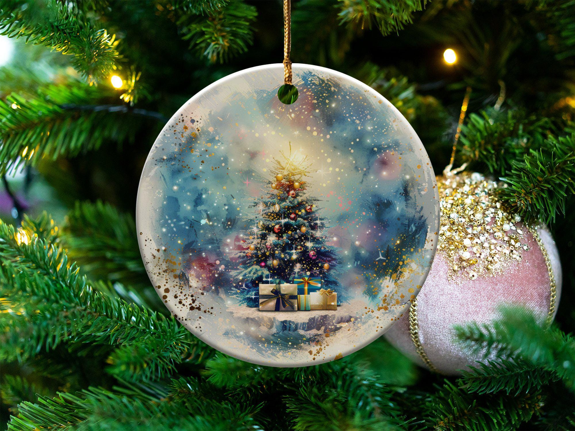 Christmas Tree Ornament Ceramic Holiday Keepsake Gift 3 - MeasureMason Christmas Tree Ornament Ceramic Holiday Keepsake Gift 3