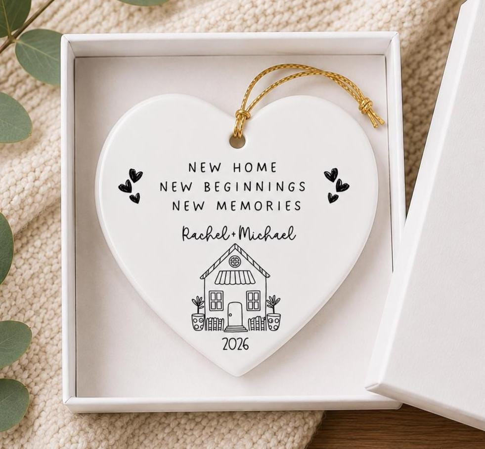Personalized New Home Ornament 2026, Couple Housewarming Keepsake Personalized New Home Ornament 2026, Couple Housewarming Keepsake