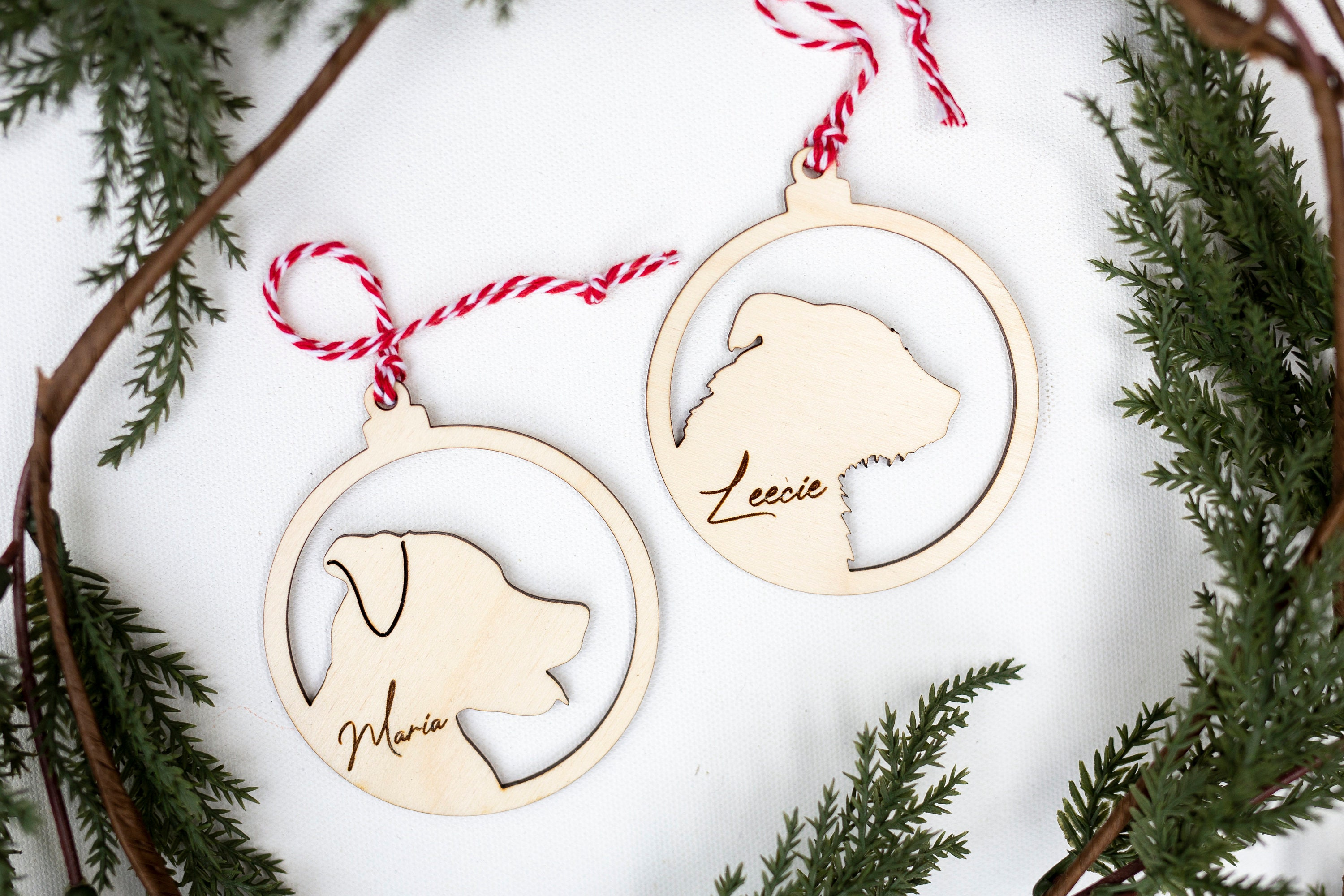 Custom Pet Ornament Personalized Silhouette Christmas Ornament