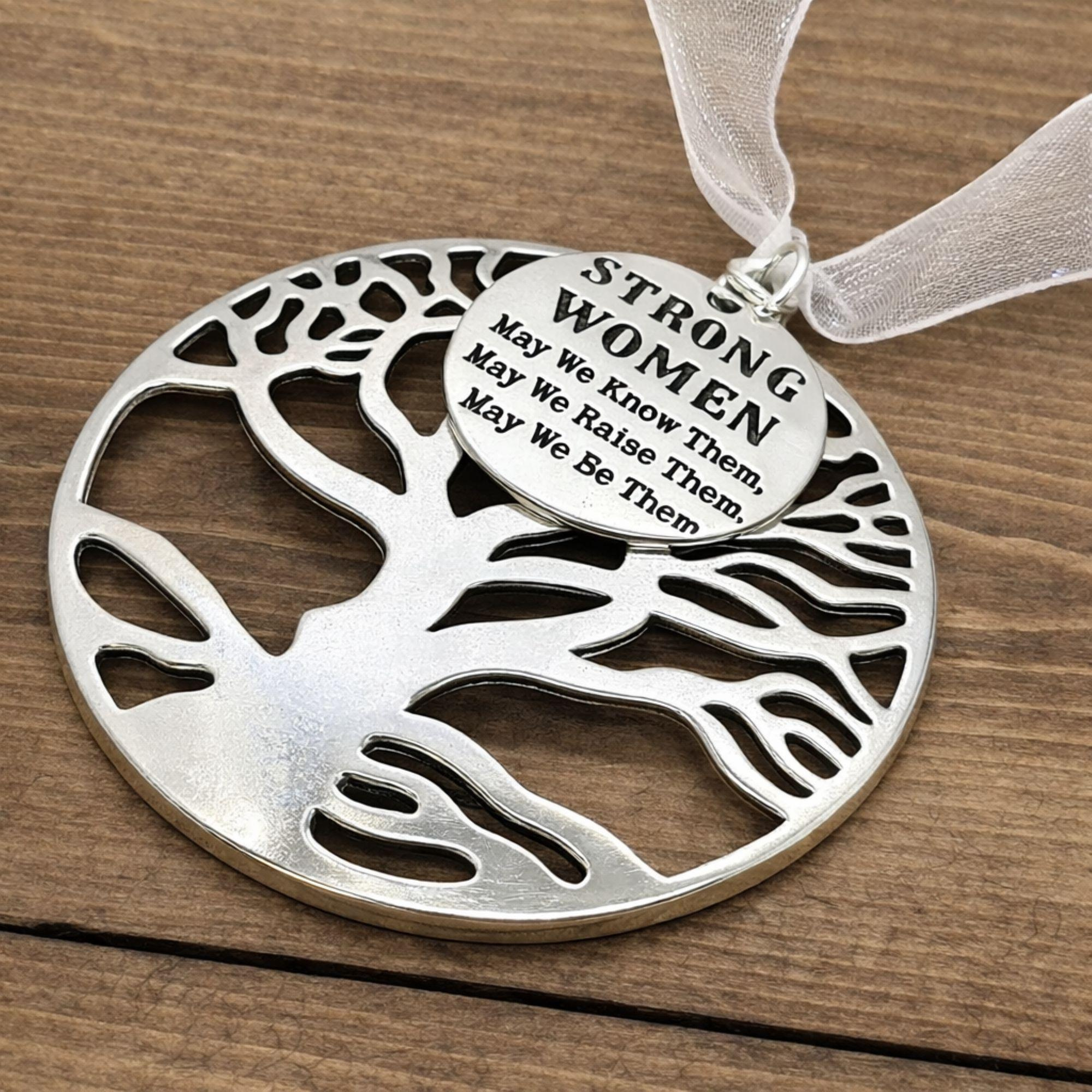 Strong Women Tree of Life Ornament, Inspirational Christmas Gift for Her 2 - MeasureMason Strong Women Tree of Life Ornament, Inspirational Christmas Gift for Her 2