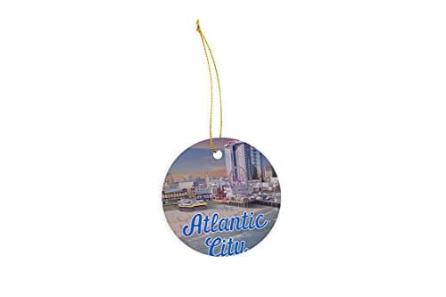 Atlantic City Ceramic Ornament, Christmas Ornament Keepsake