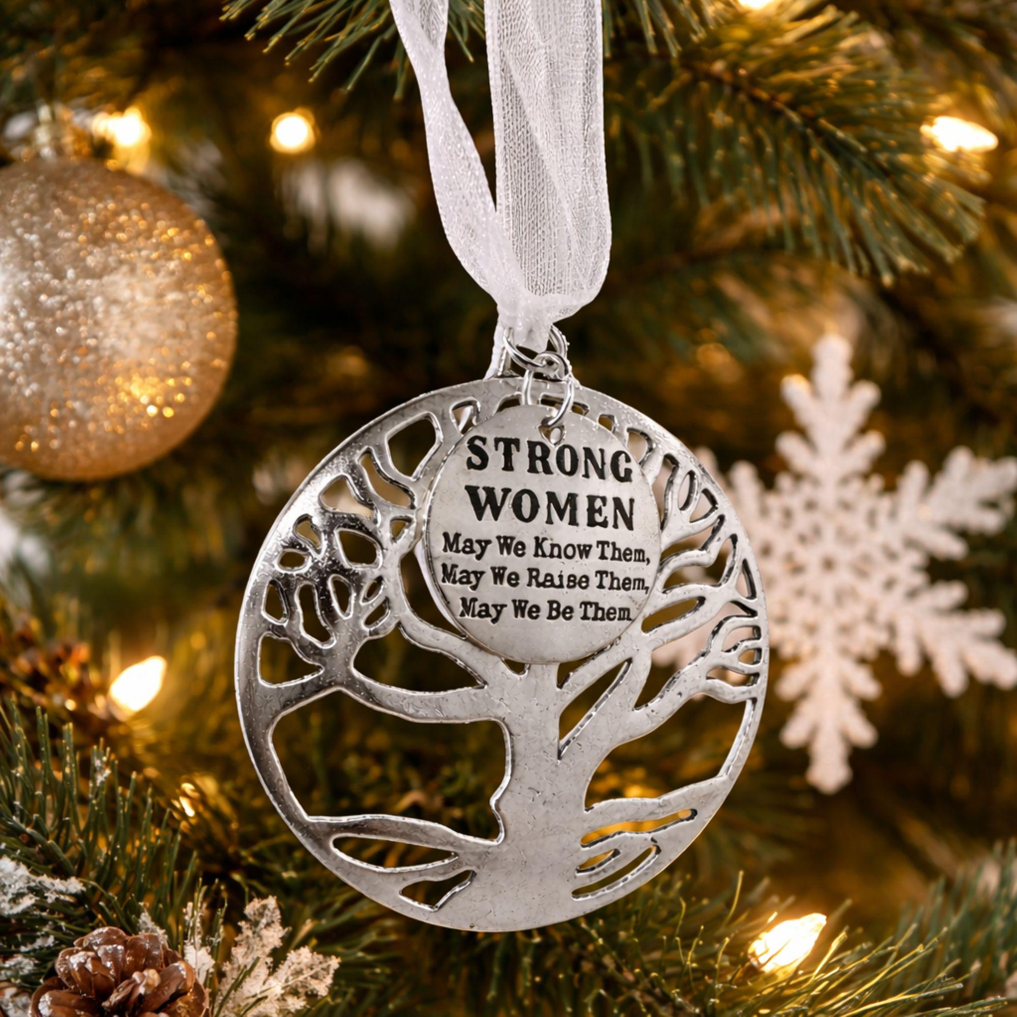 Strong Women Tree of Life Ornament, Inspirational Christmas Gift for Her 3 - MeasureMason Strong Women Tree of Life Ornament, Inspirational Christmas Gift for Her 3