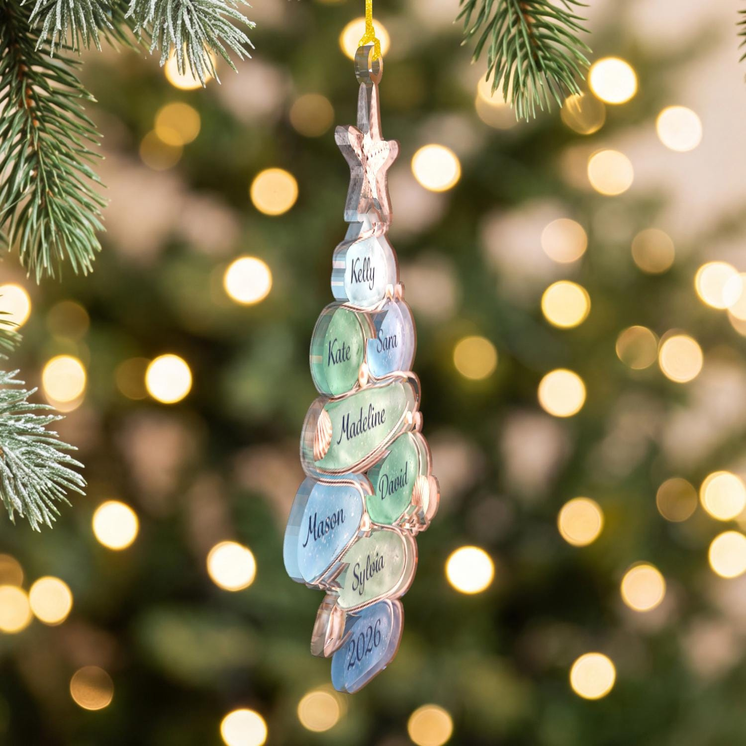 Personalized Beach Christmas Ornament 2026 - Custom Family Name Keepsake with Up to 13 Names 1 - MeasureMason Personalized Beach Christmas Ornament 2026 - Custom Family Name Keepsake with Up to 13 Names 1