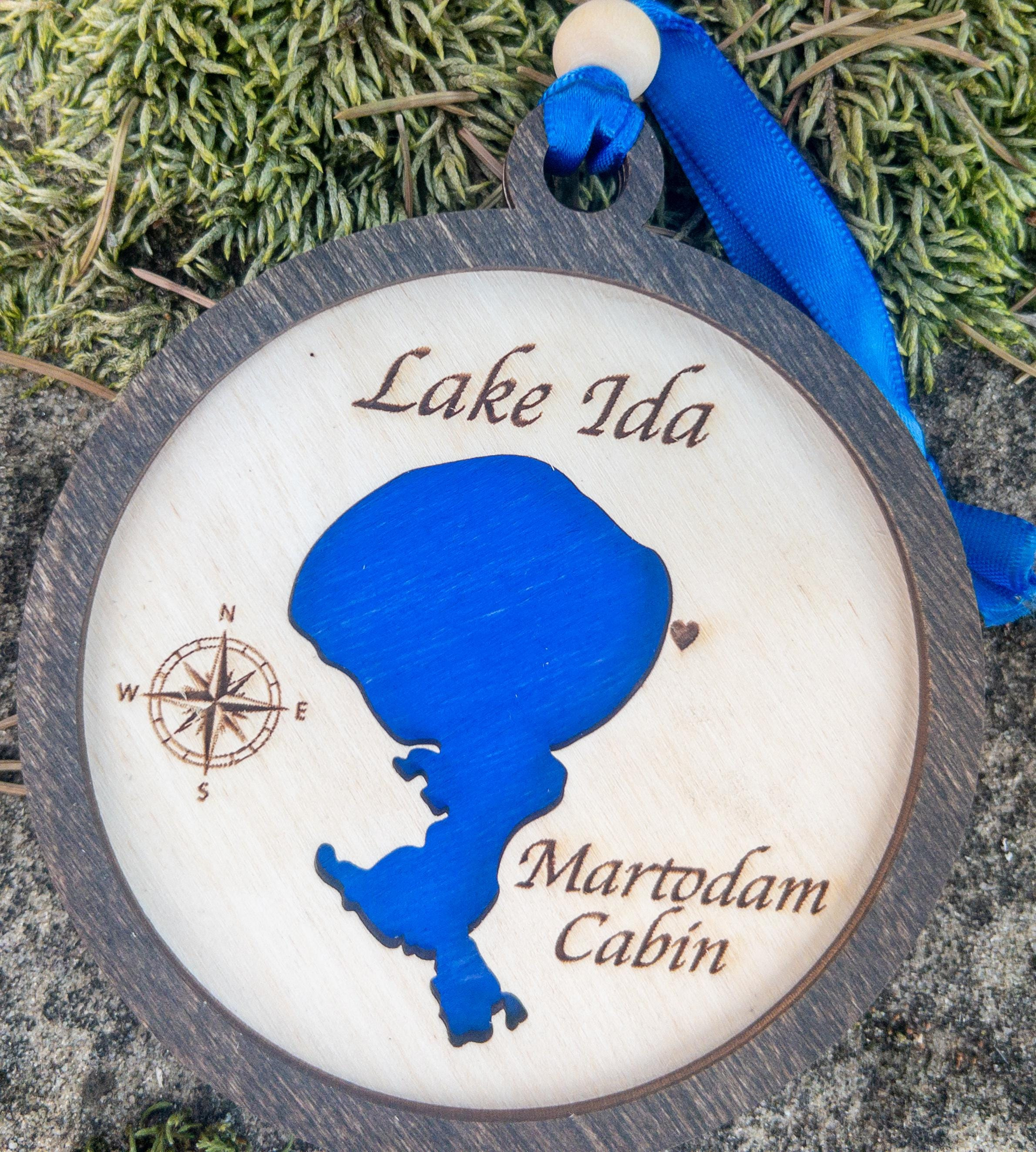 Personalized Lake Map 3D Christmas Ornament - Laser Engraved Wooden Custom Family Vacation Keepsake 3 - MeasureMason Personalized Lake Map 3D Christmas Ornament - Laser Engraved Wooden Custom Family Vacation Keepsake 3