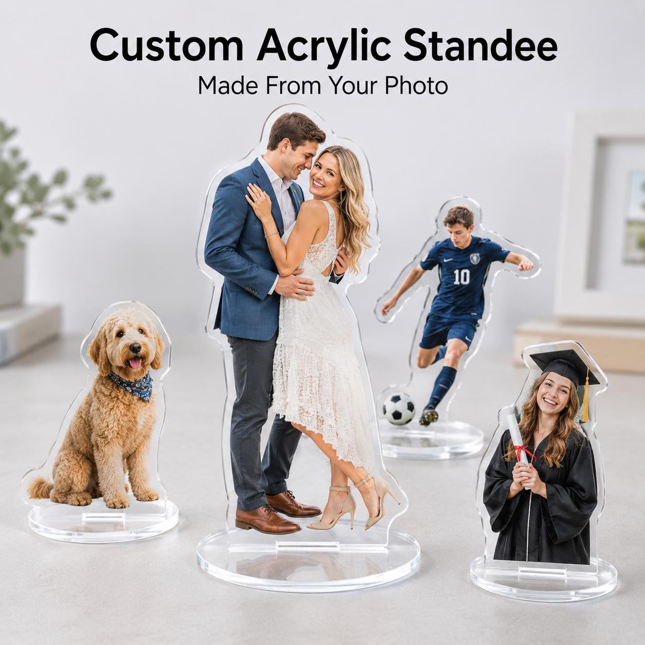 Custom Photo Acrylic Standee Personalized Picture Cutout Display Keepsake Gift