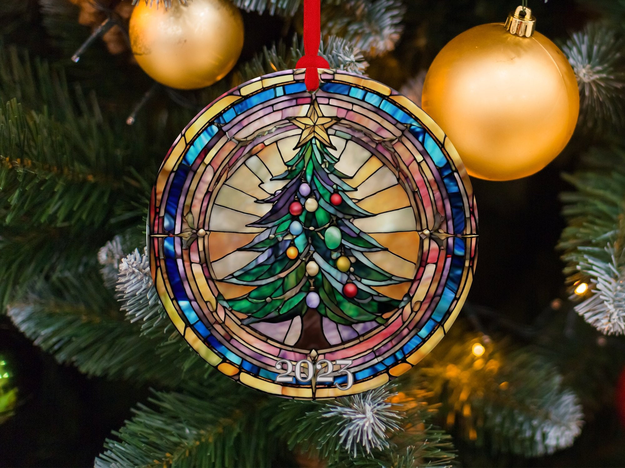 Christmas Tree Ceramic Ornament, Holiday Keepsake Decoration, Gift Exchange Idea 2 - MeasureMason Christmas Tree Ceramic Ornament, Holiday Keepsake Decoration, Gift Exchange Idea 2